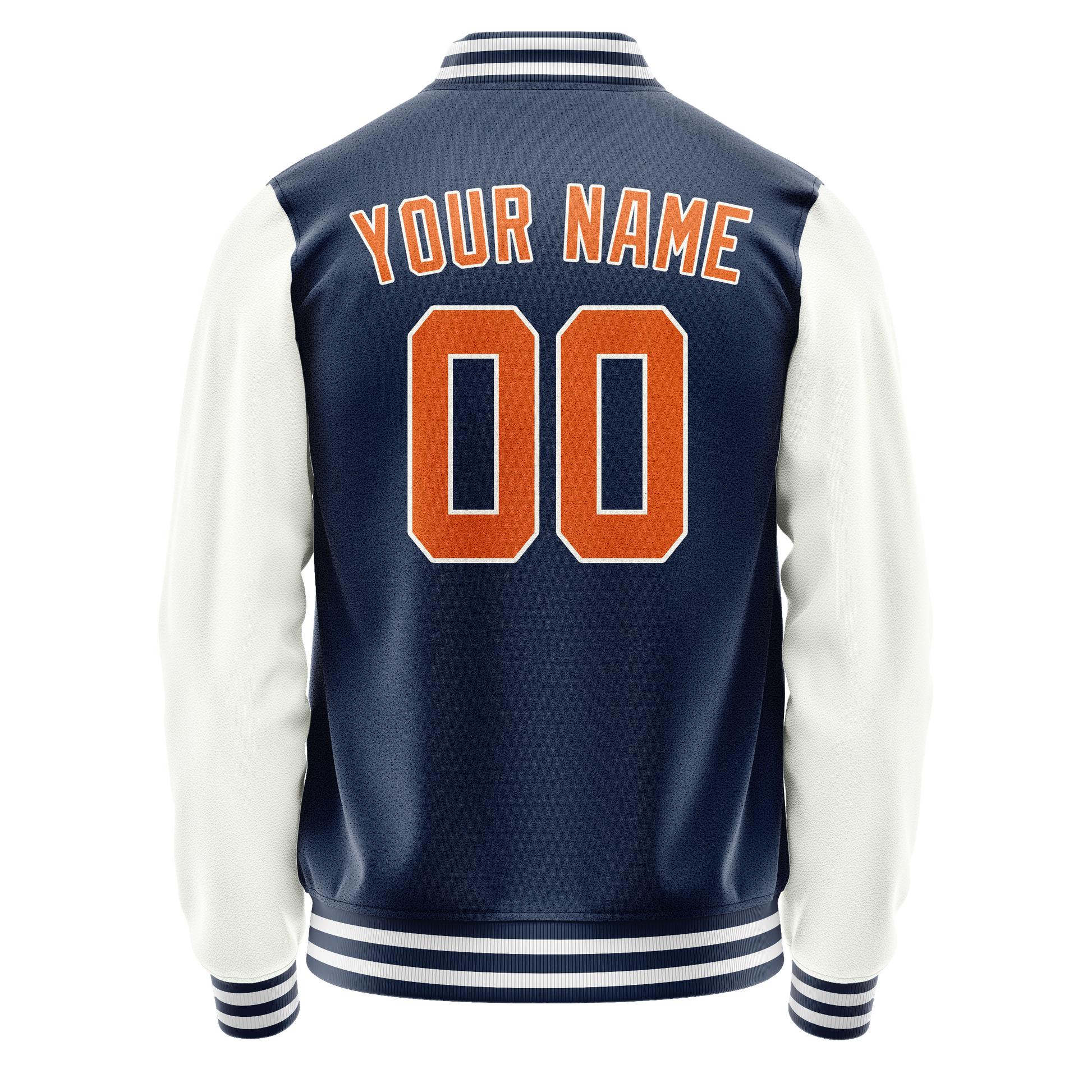 Custom Royal White Solid Color Varsity Letterman Jacket JA02240617XF559