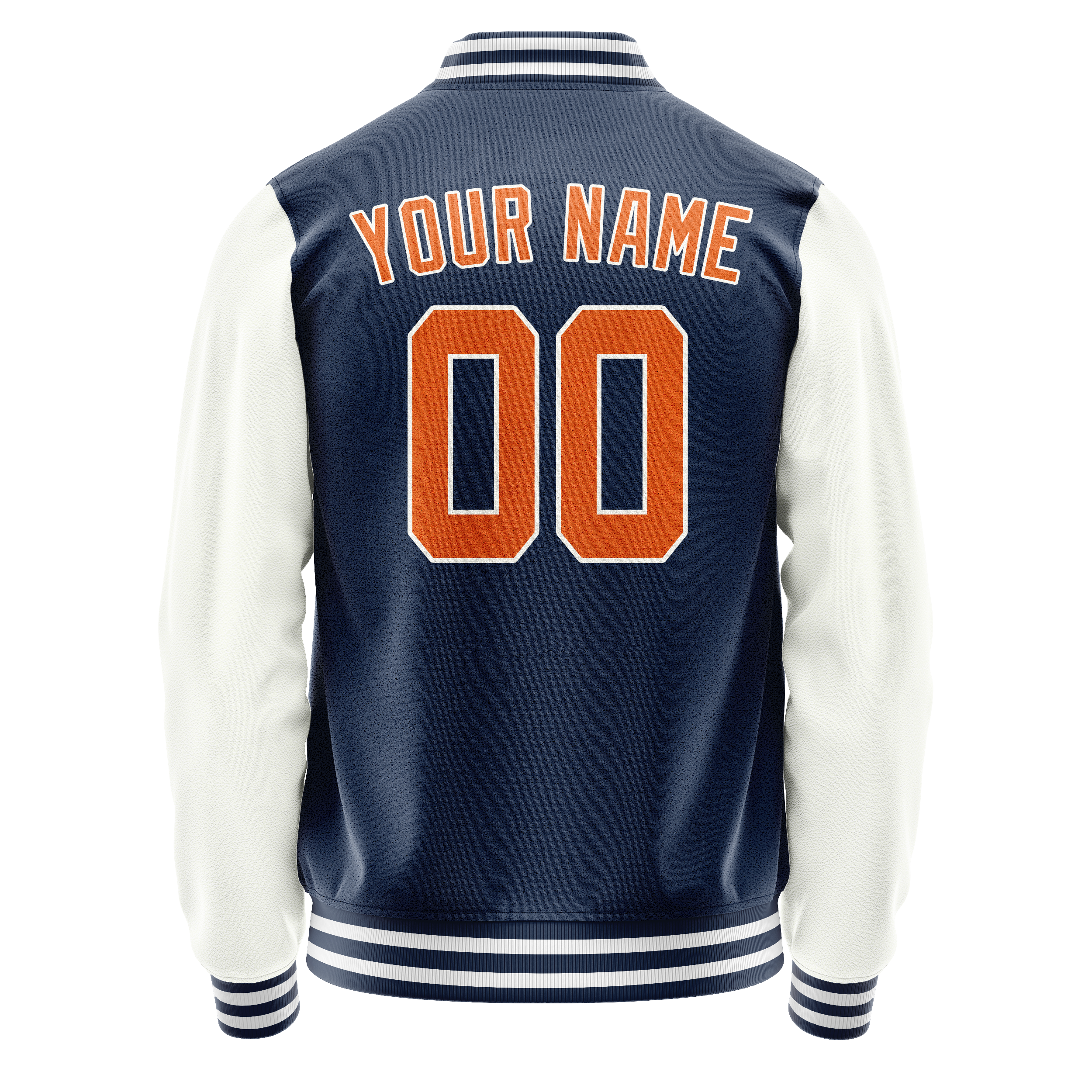 Custom Royal White Solid Color Varsity Letterman Jacket JA02240617XF559