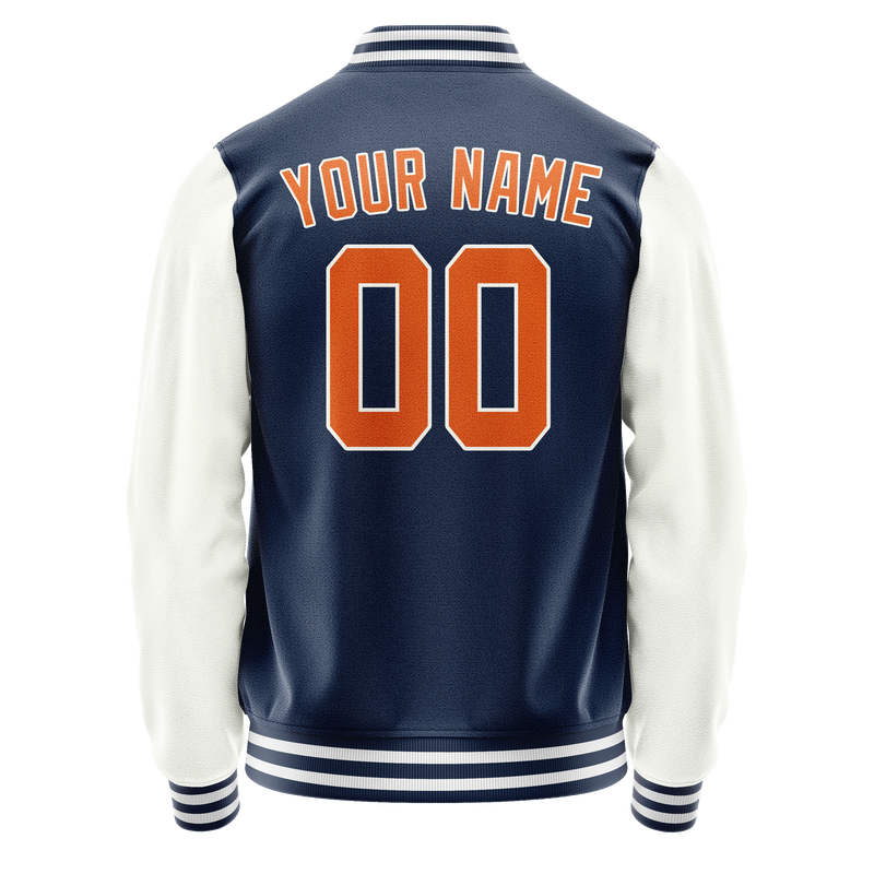 Custom Royal White Solid Color Varsity Letterman Jacket JA02240617XF559