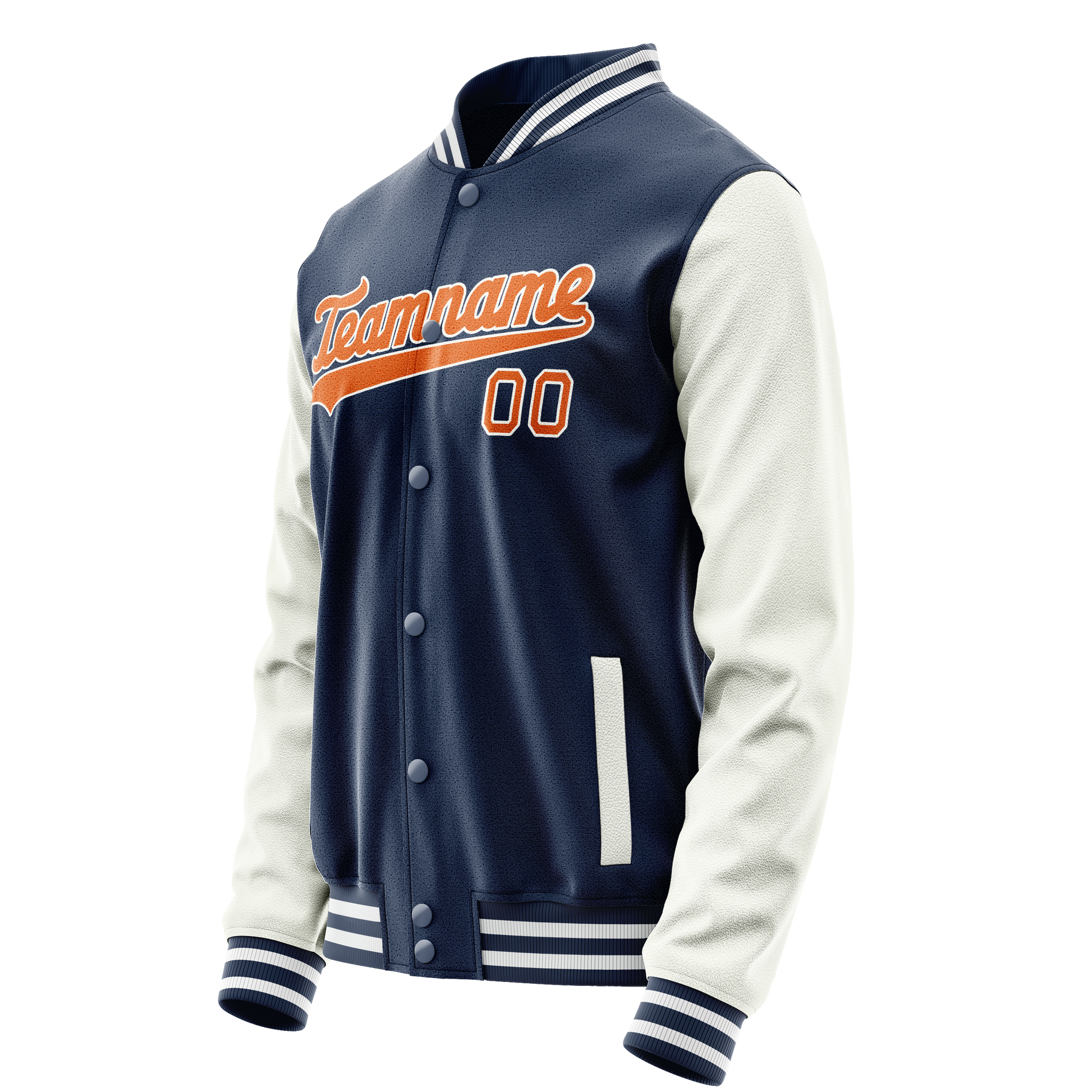 Custom Royal White Solid Color Varsity Letterman Jacket JA02240617XF559