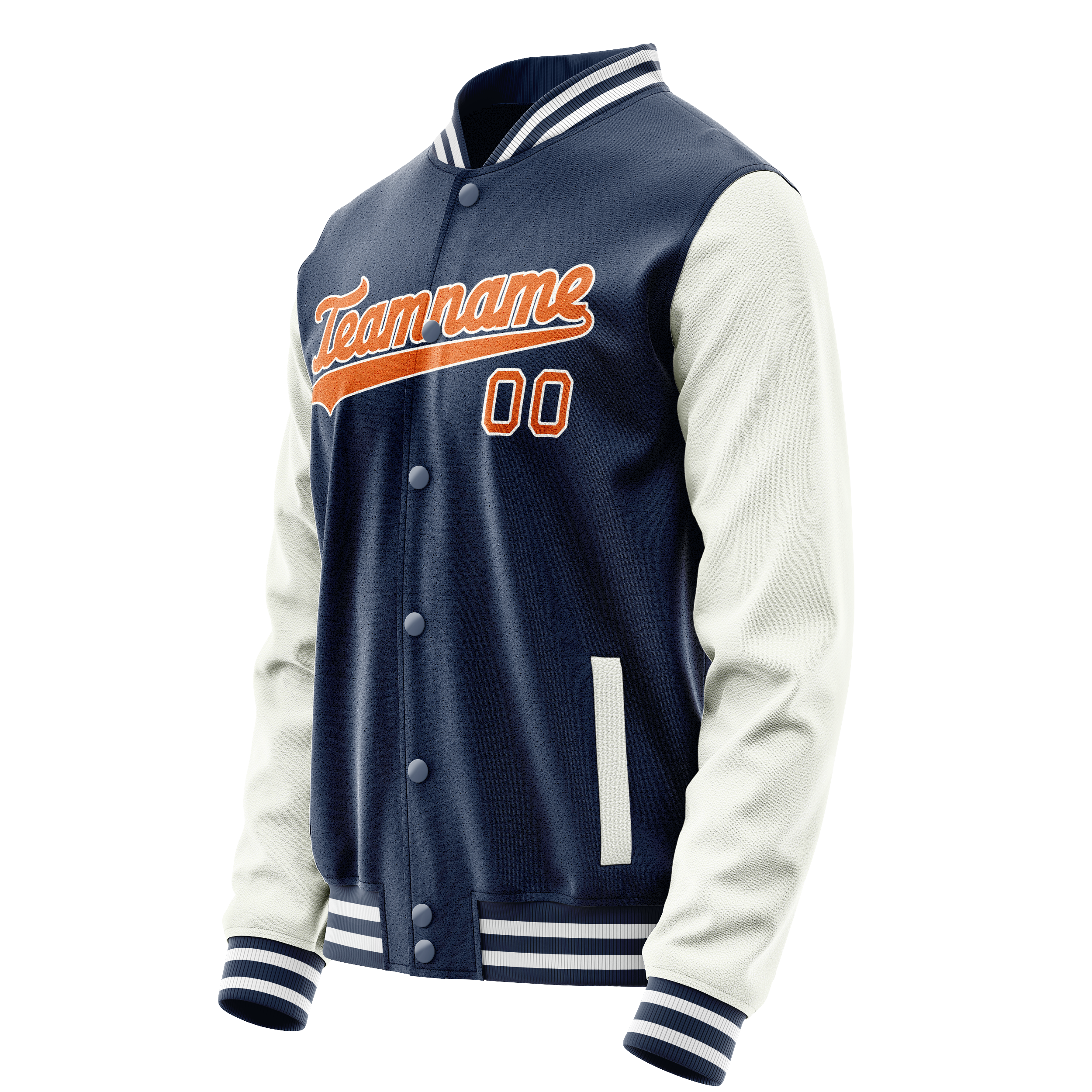 Custom Royal White Solid Color Varsity Letterman Jacket JA02240617XF559
