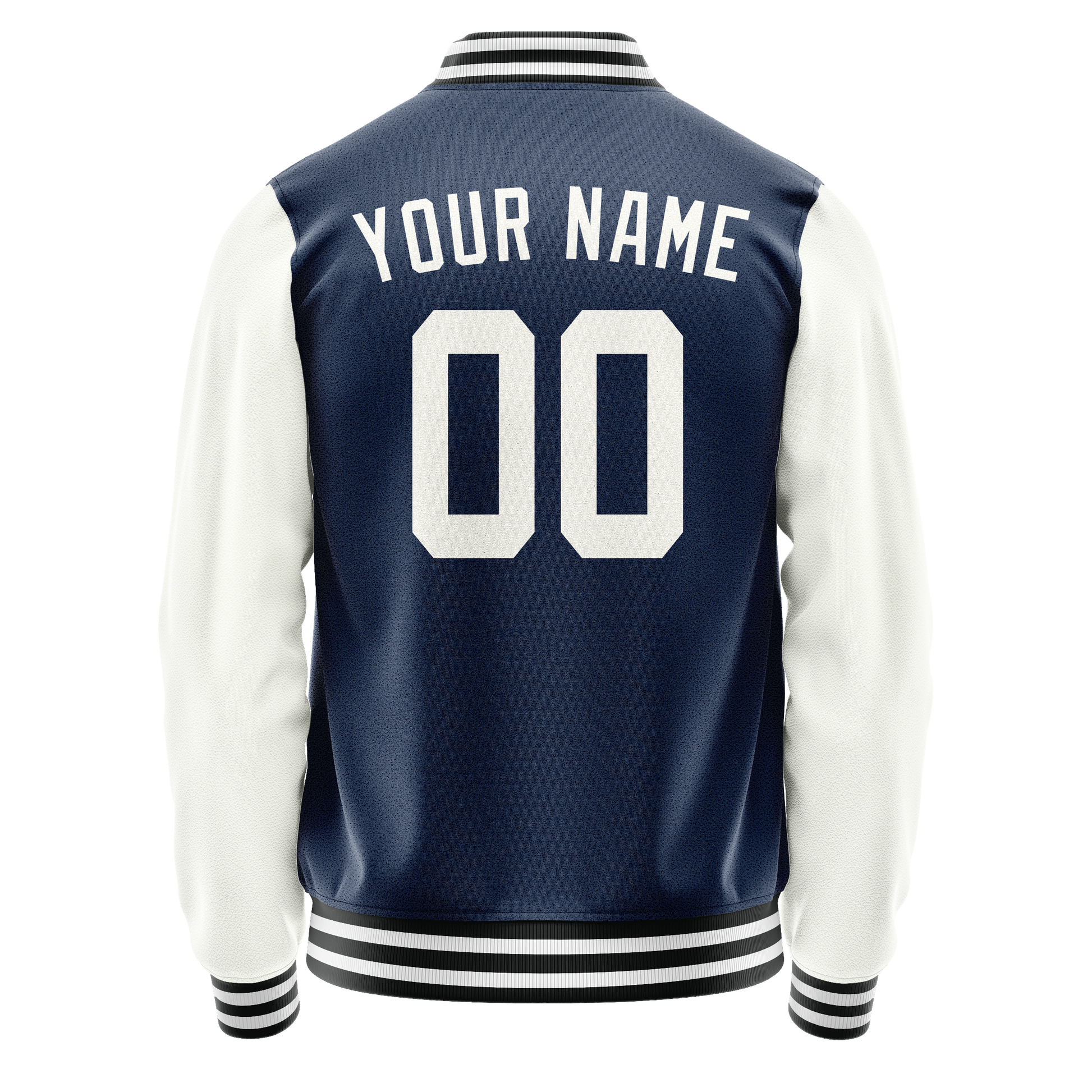 Custom Royal White Solid Color Varsity Letterman Jacket JA02240617XF566