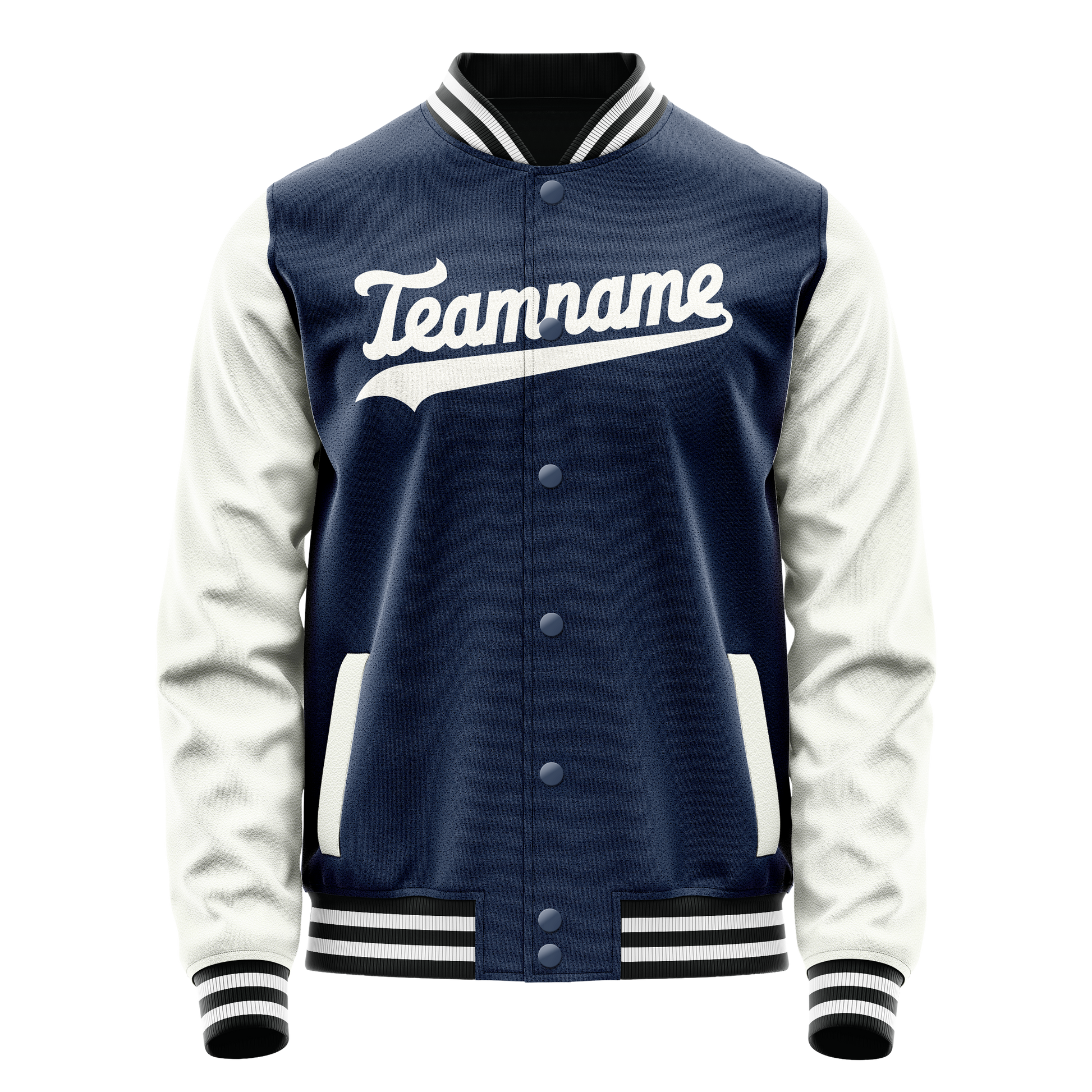 Custom Royal White Solid Color Varsity Letterman Jacket JA02240617XF566