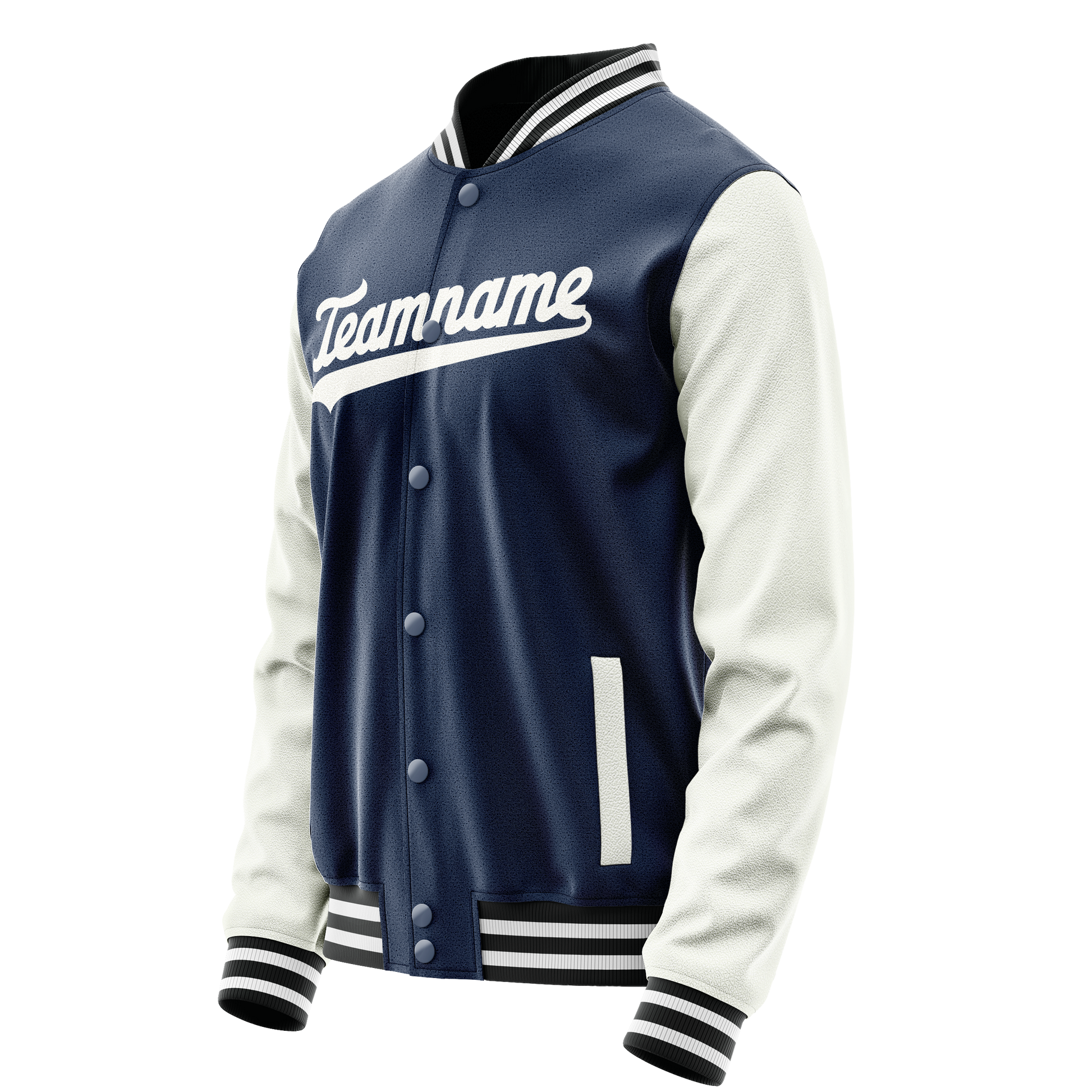 Custom Royal White Solid Color Varsity Letterman Jacket JA02240617XF566