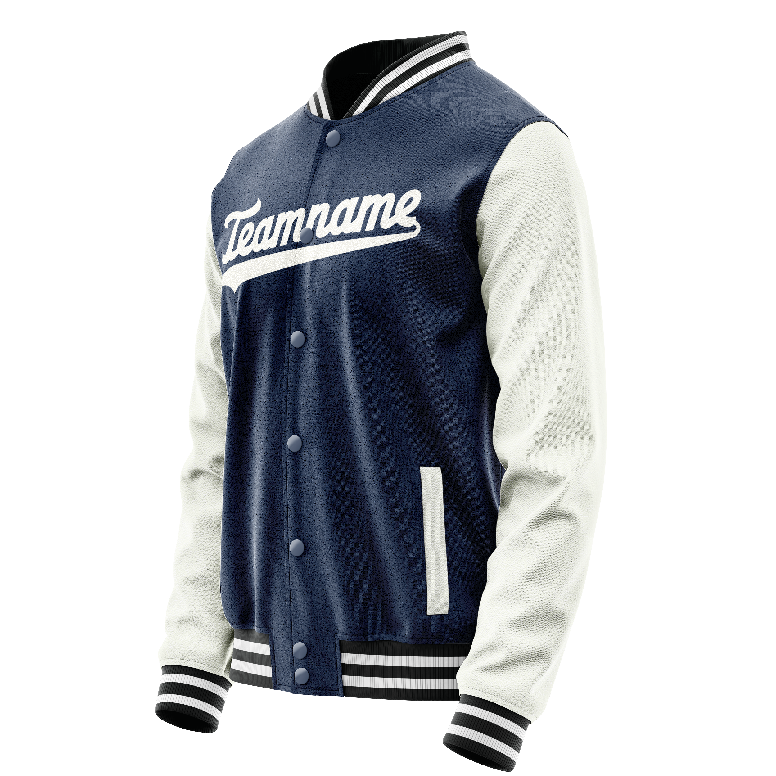 Custom Royal White Solid Color Varsity Letterman Jacket JA02240617XF566