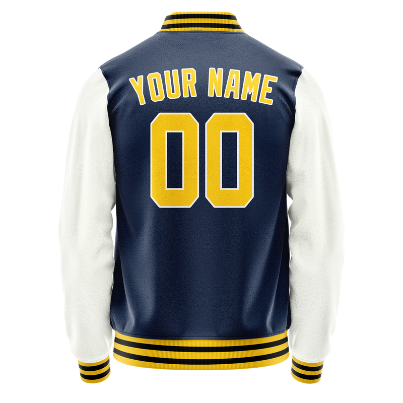 Custom Royal White Solid Color Varsity Letterman Jacket JA02240617XF567