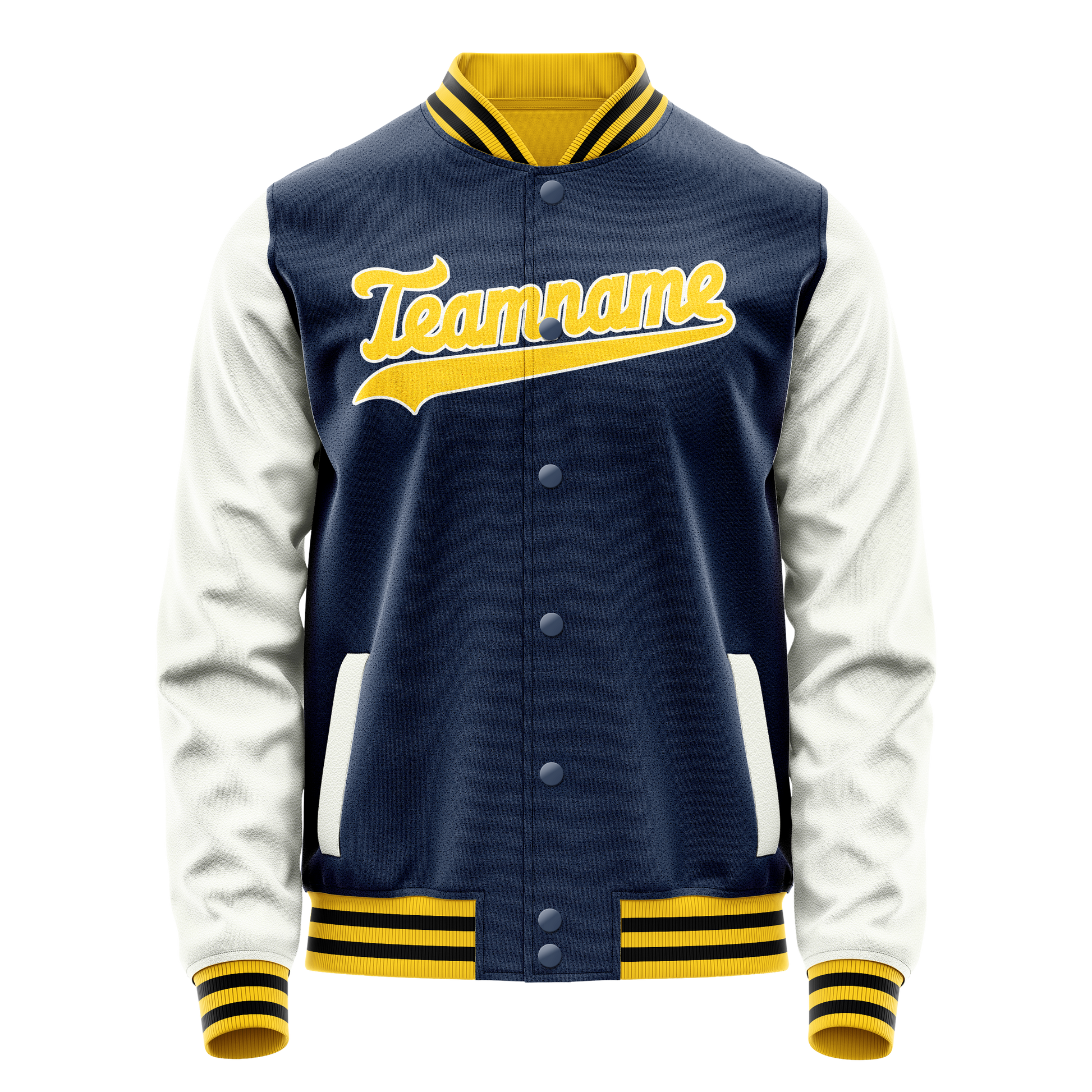 Custom Royal White Solid Color Varsity Letterman Jacket JA02240617XF567