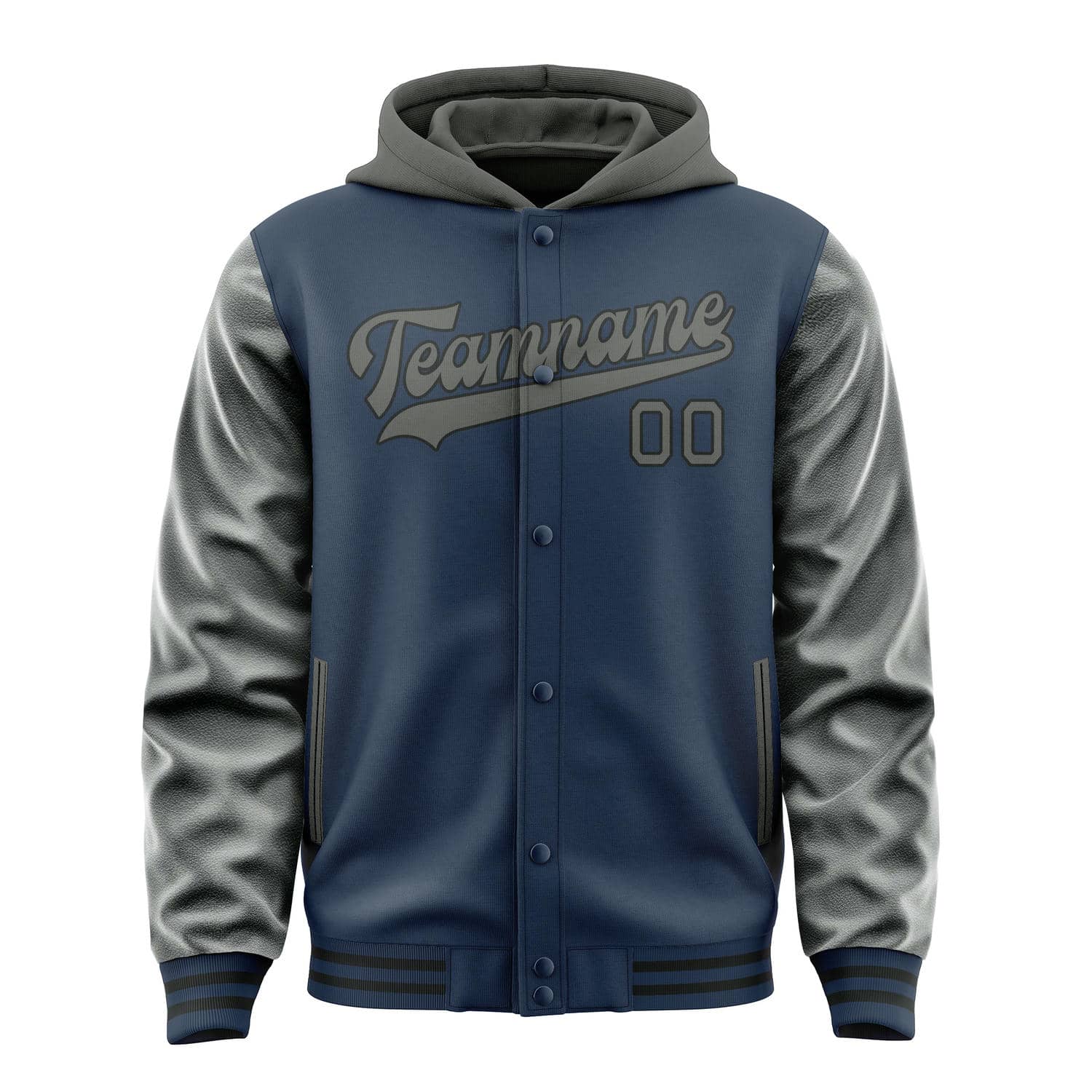 Custom Blue Dark Grey Jacket