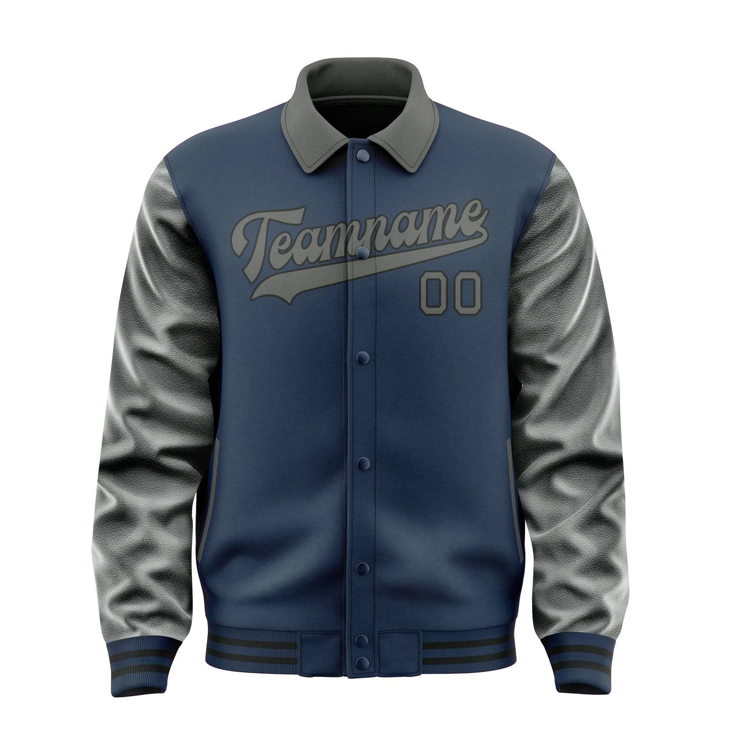 Custom Blue Dark Grey Jacket