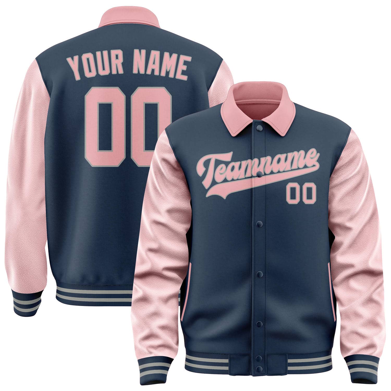 Custom Blue Light Pink Jacket