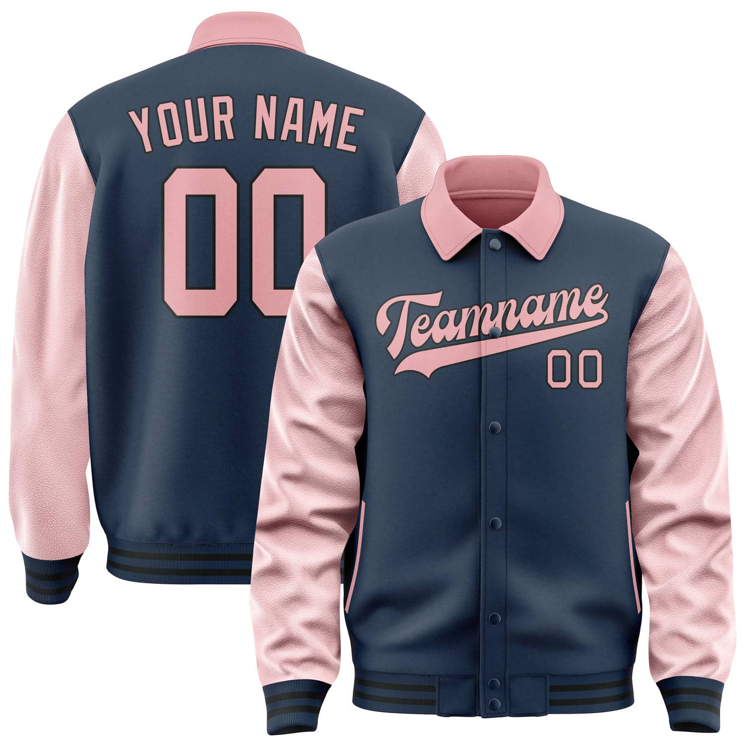 Custom Blue Light Pink Jacket