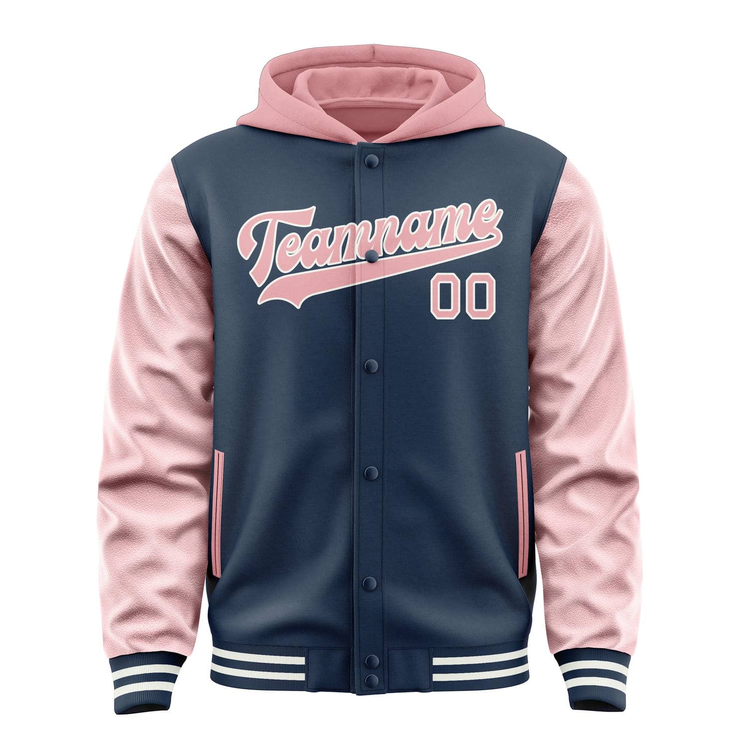 Custom Blue Light Pink Jacket