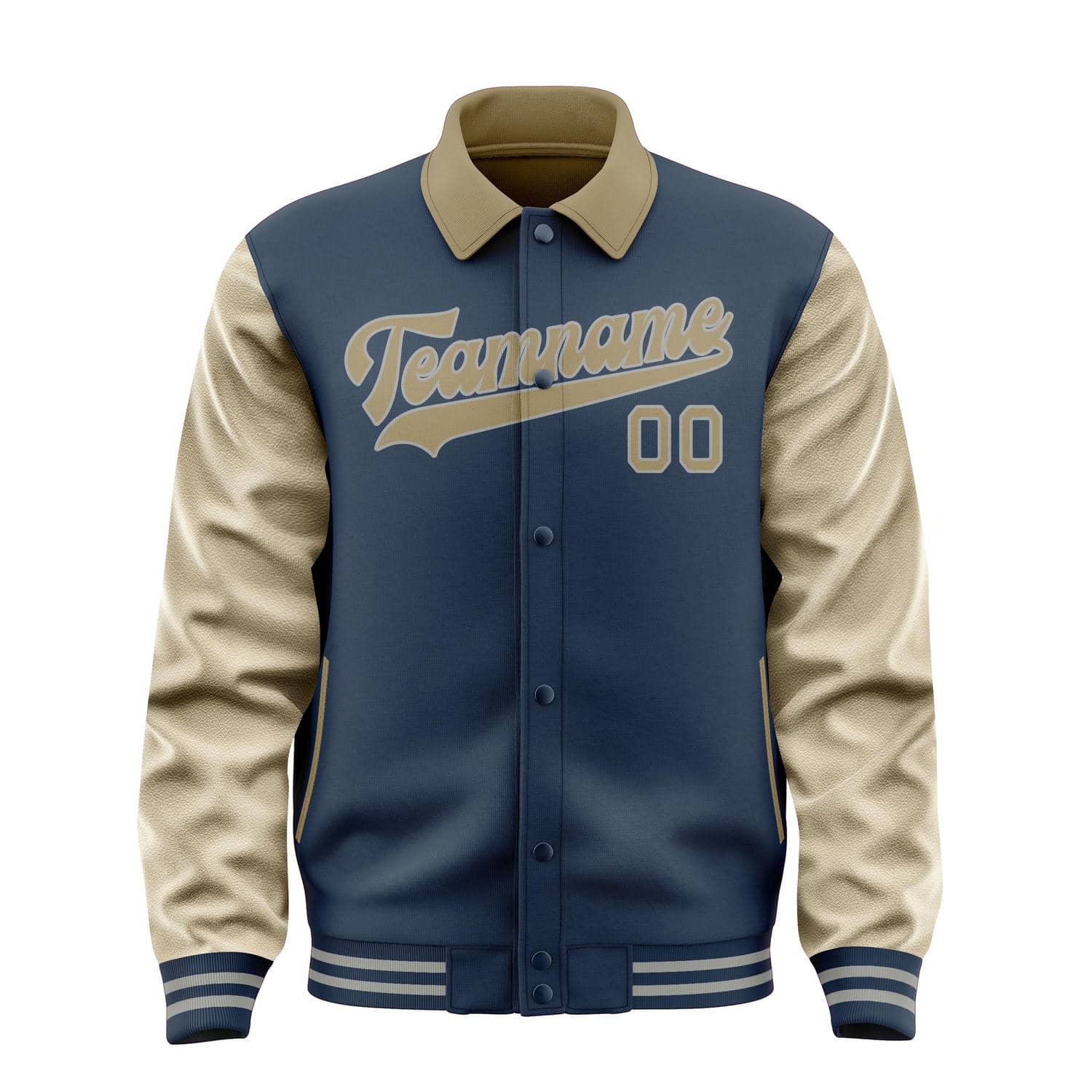 Custom Blue Light Khaki Jacket