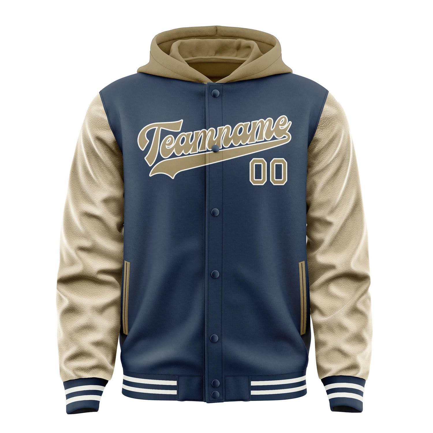 Custom Blue Light Khaki Jacket
