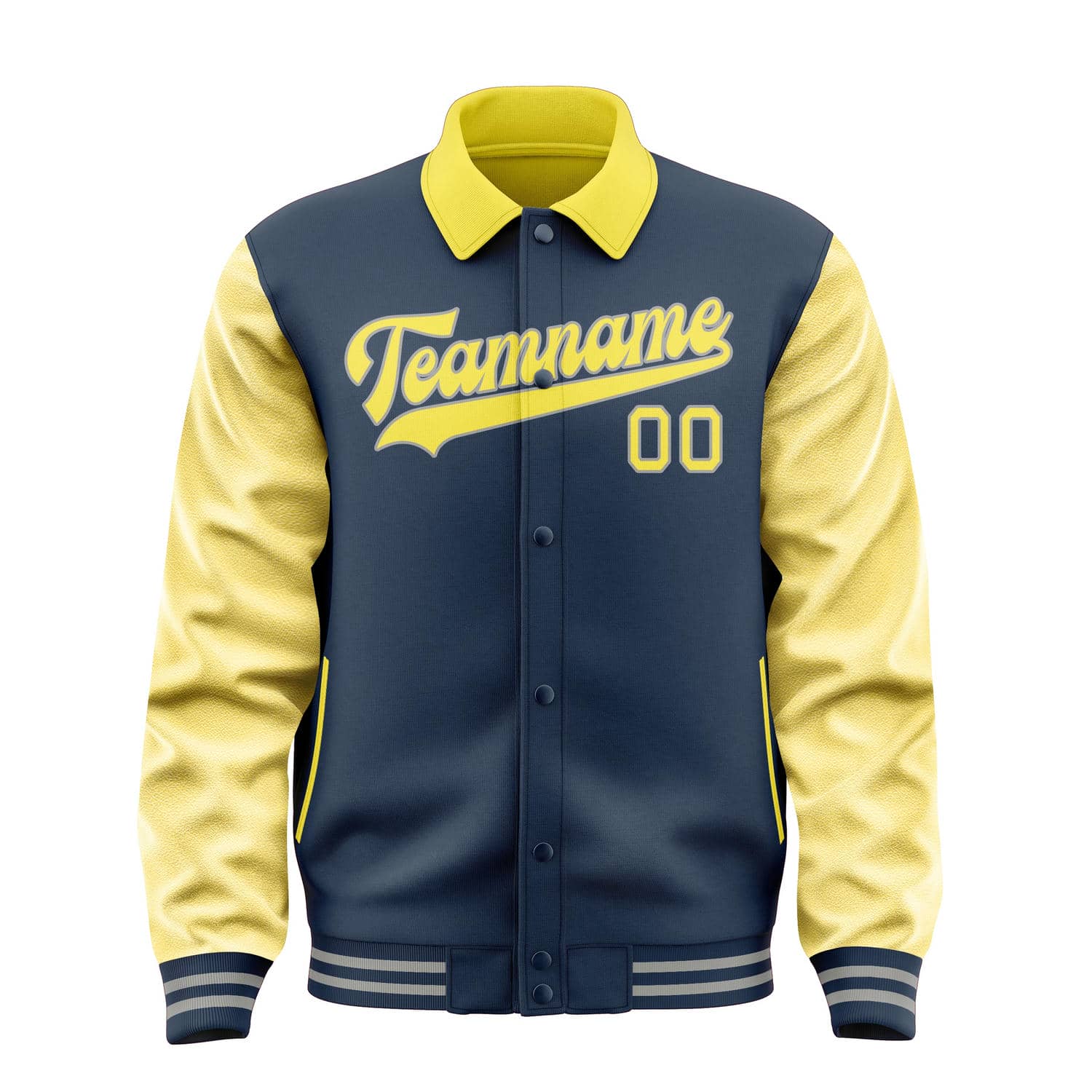 Custom Blue Light Yellow Jacket