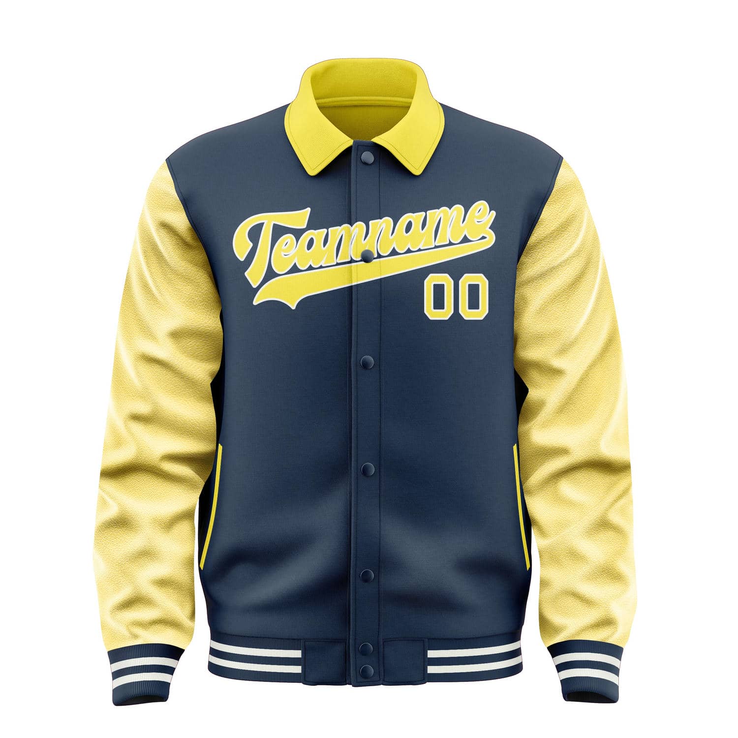 Custom Blue Light Yellow Jacket
