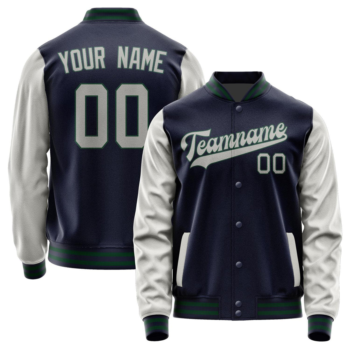 Custom Navy Gray Jacket JA1111041105B30504