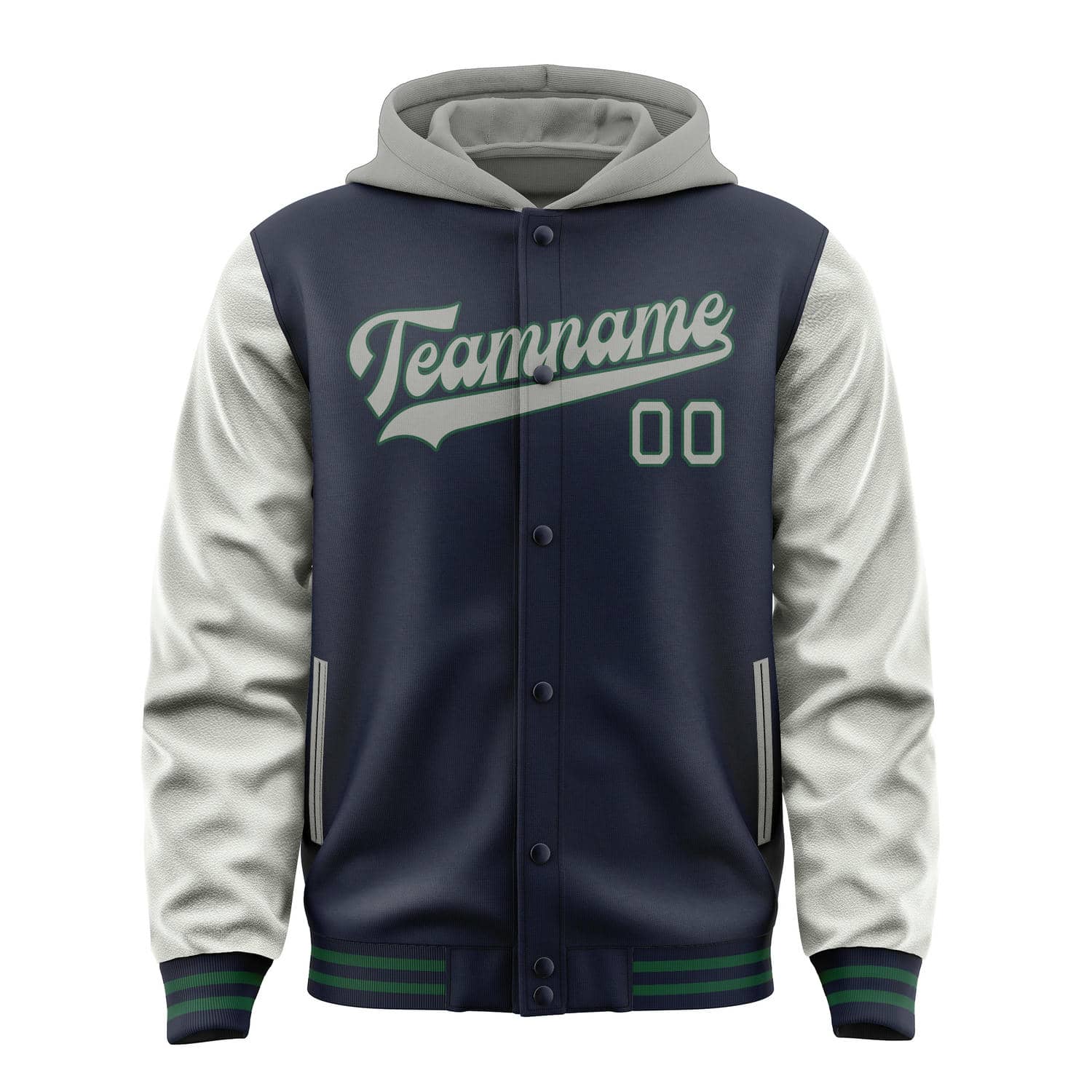 Custom Navy Gray Jacket