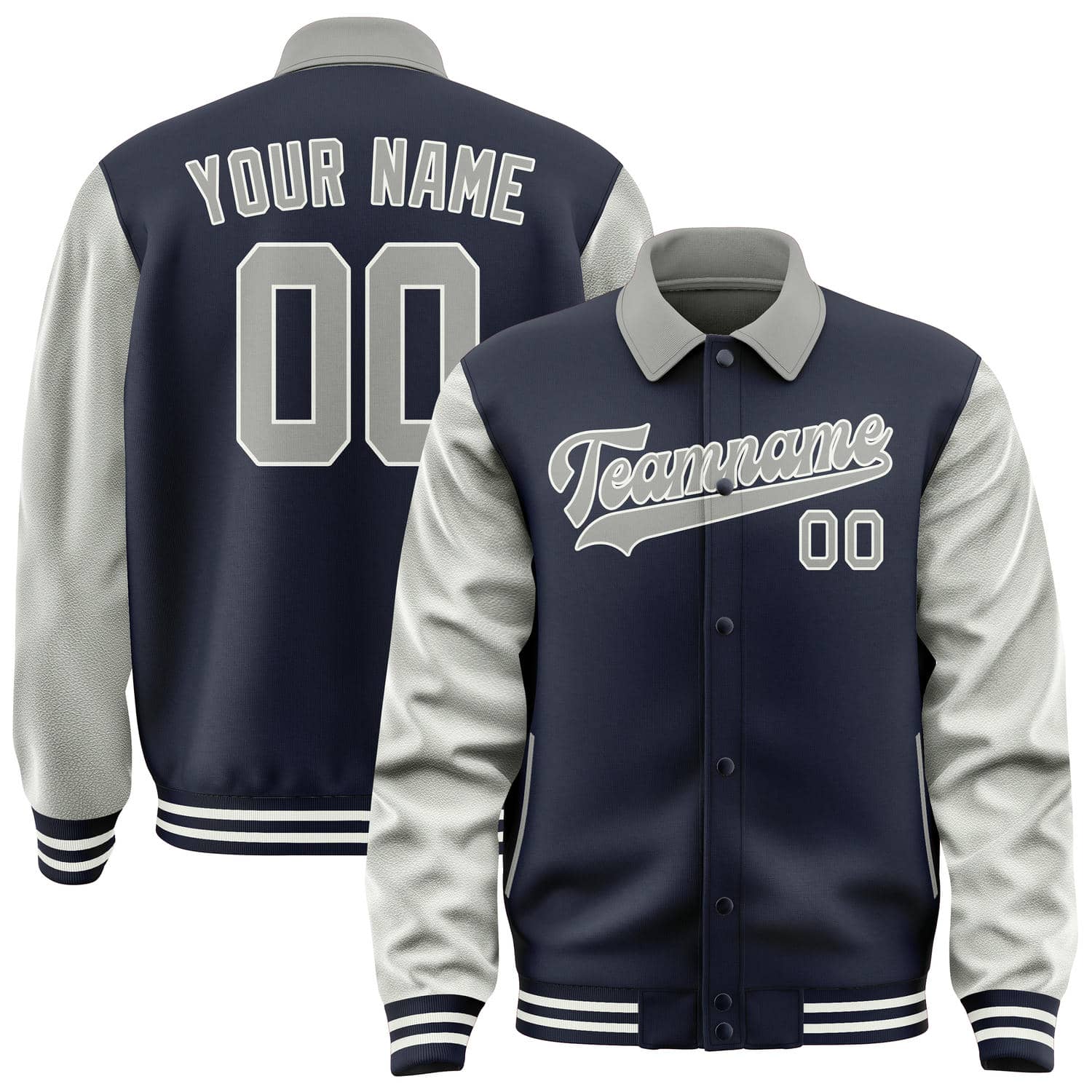 Custom Navy Gray Jacket