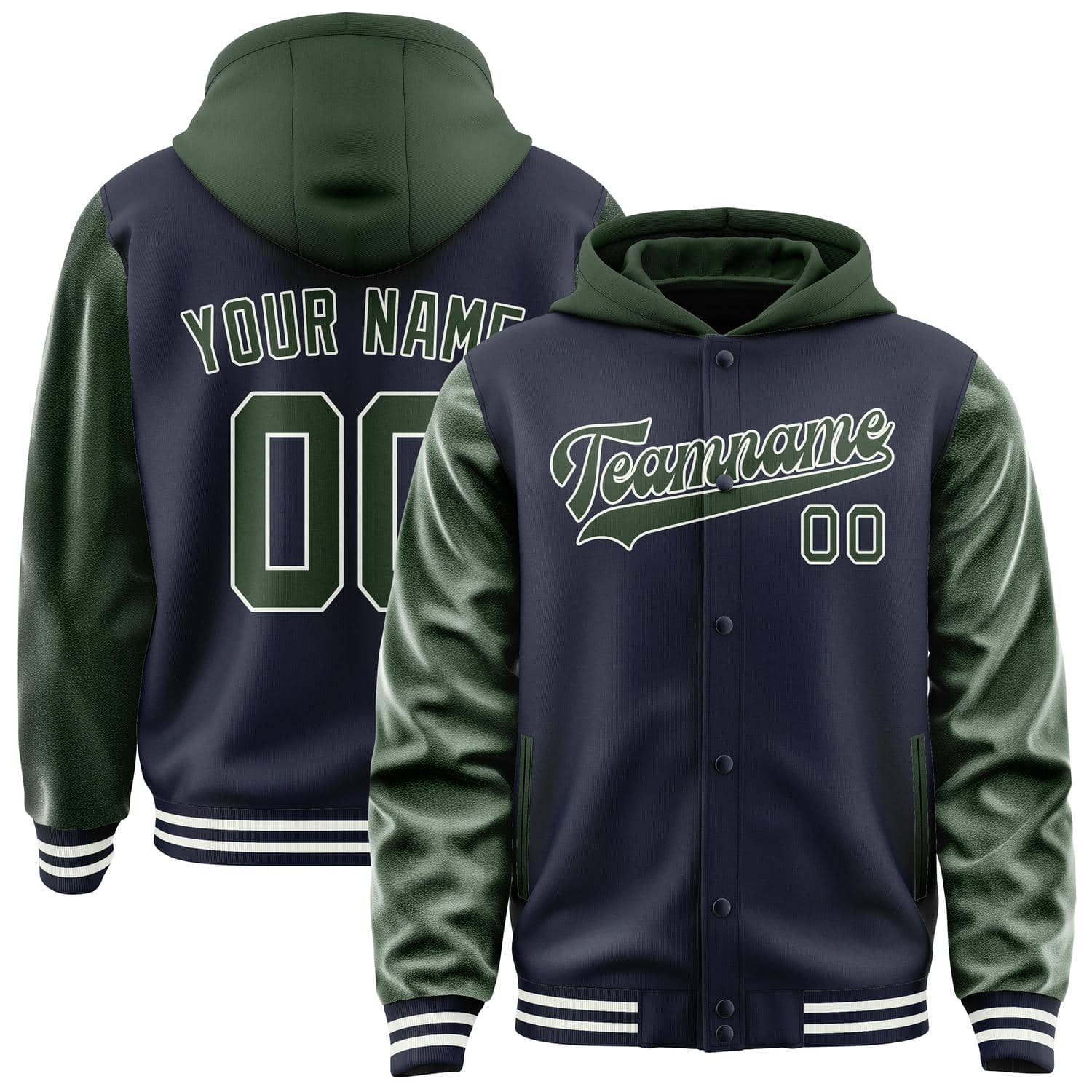 Custom Navy Dark Green Jacket