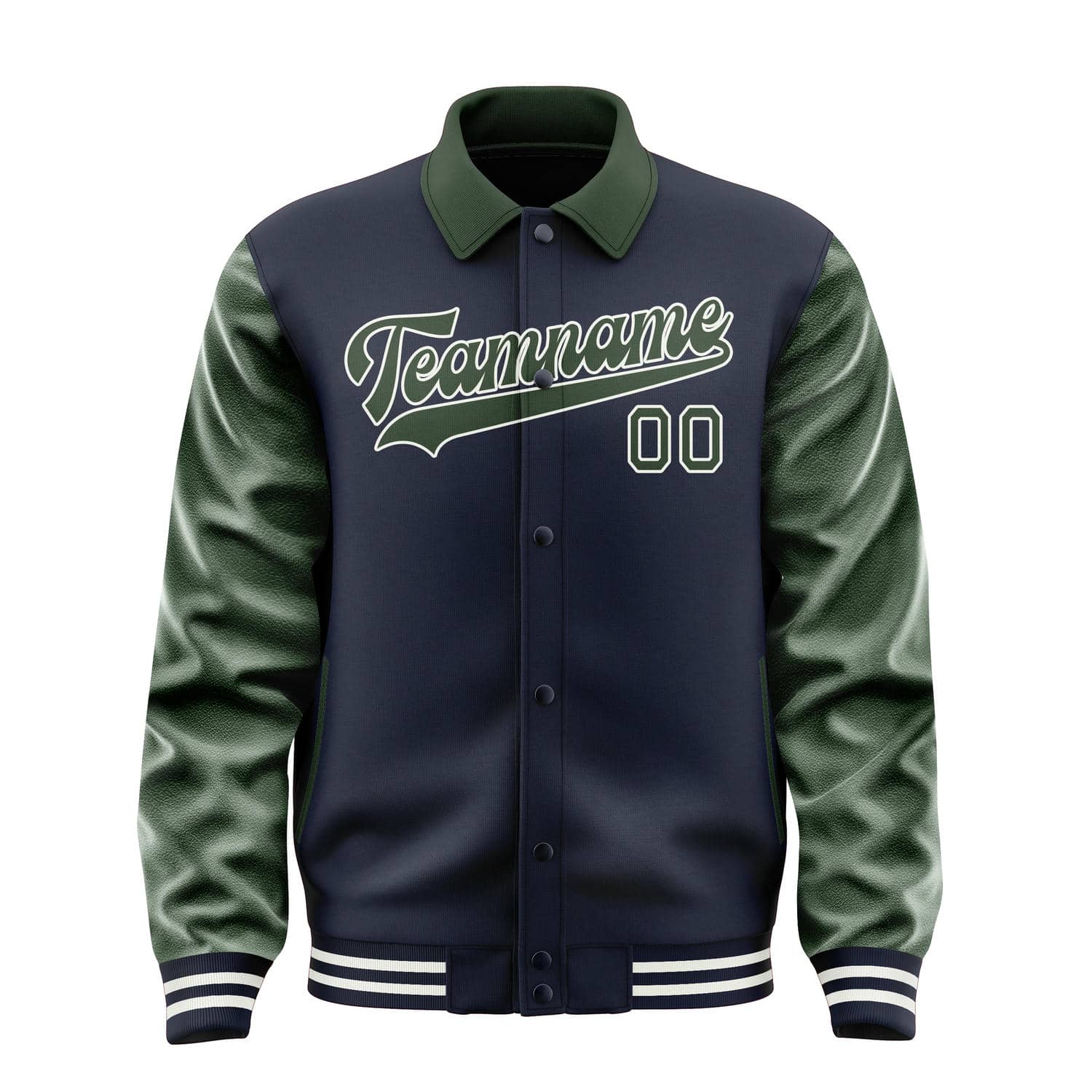 Custom Navy Dark Green Jacket