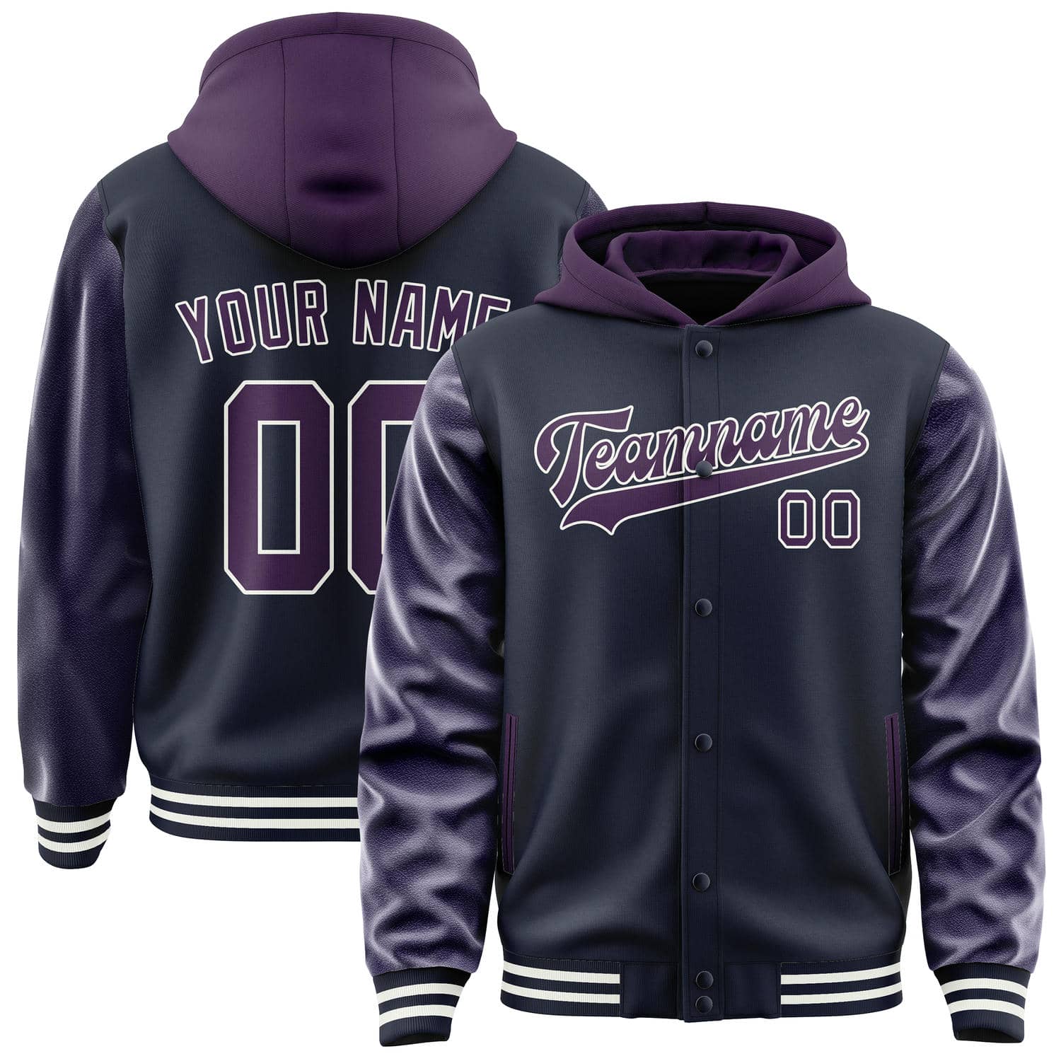 Custom Navy Purple Jacket