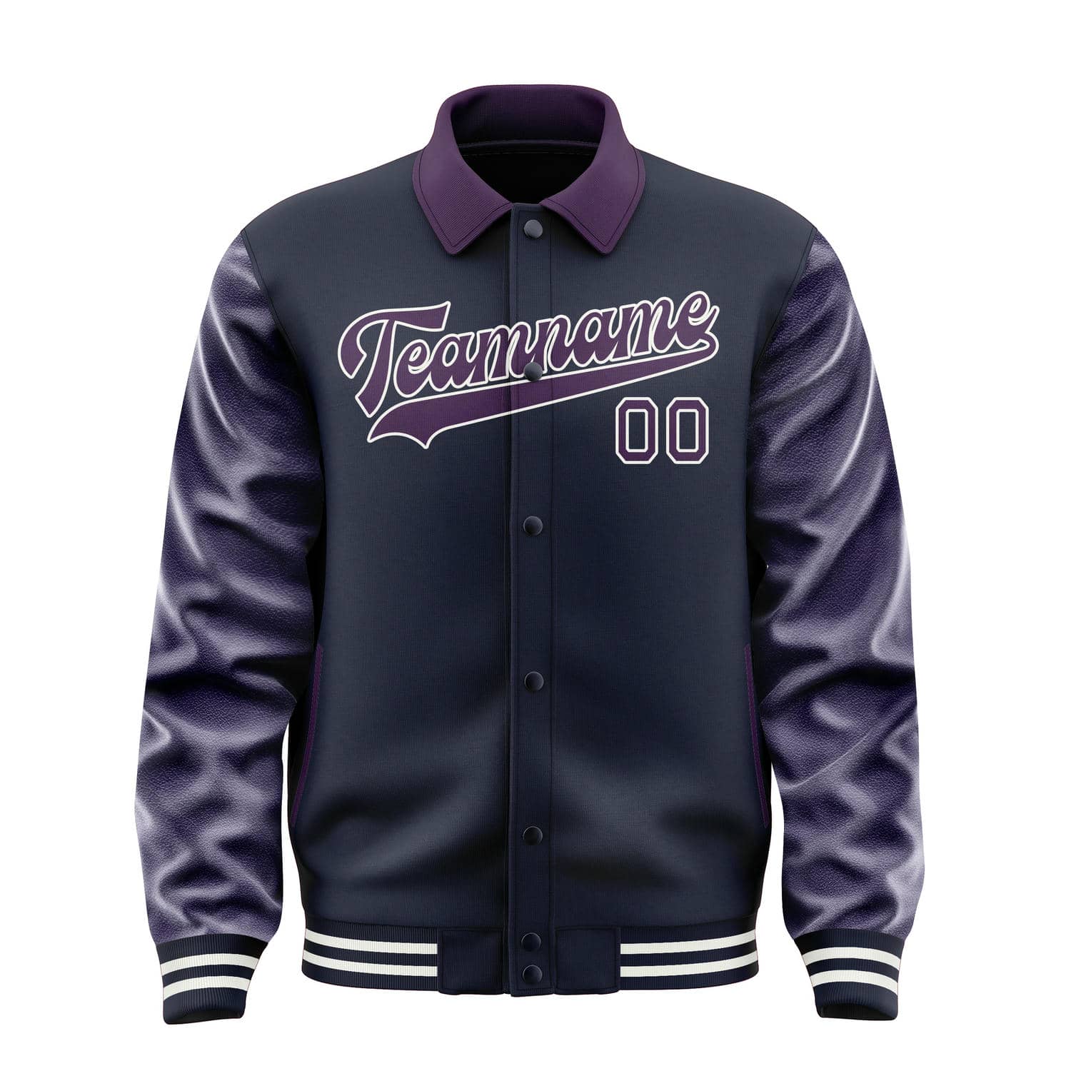 Custom Navy Purple Jacket