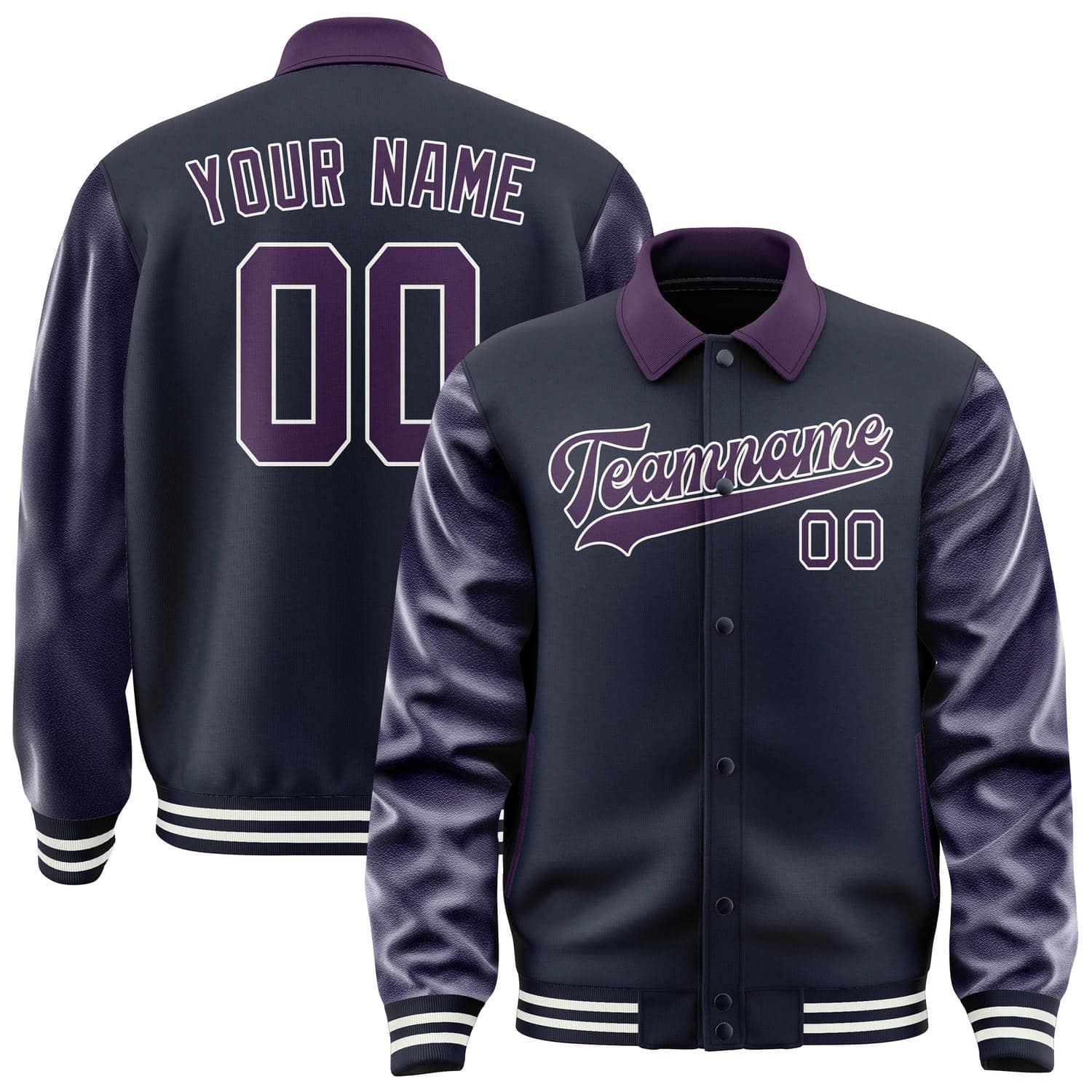 Custom Navy Purple Jacket