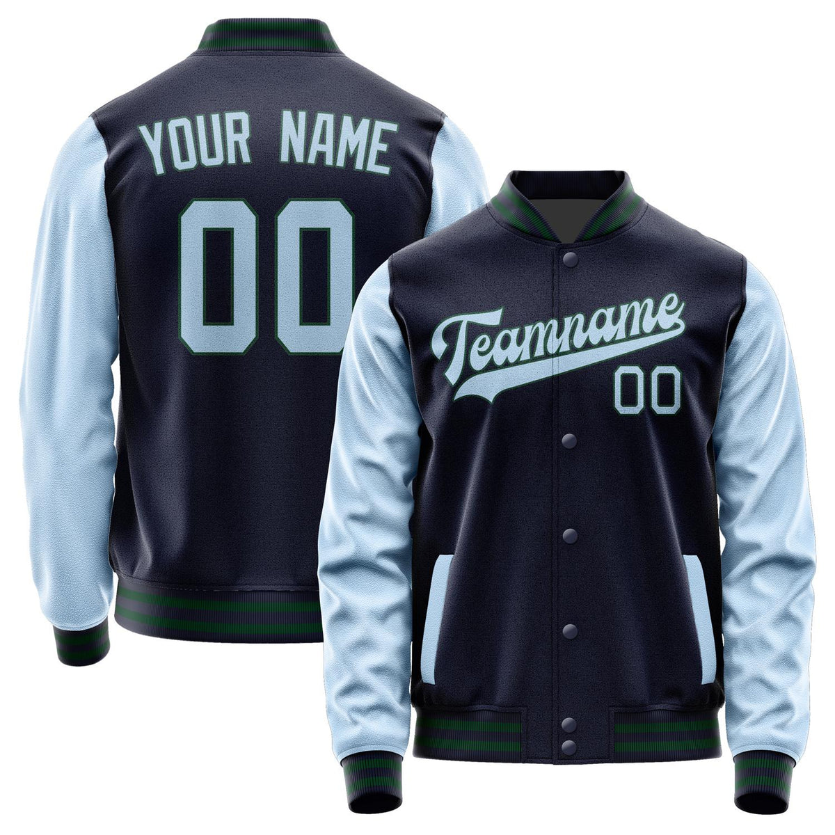 Custom Navy Light Blue Jacket JA1111081105B30508