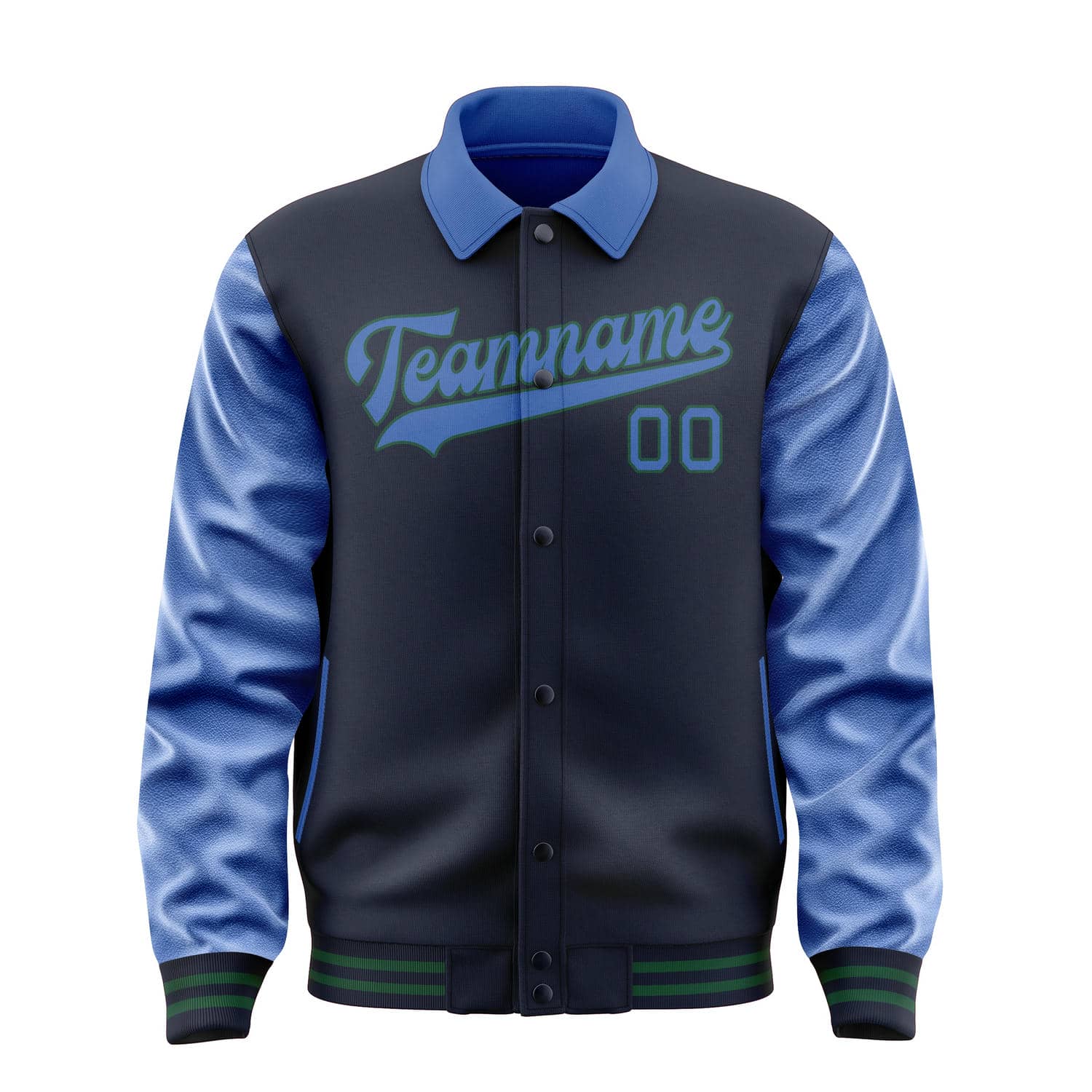 Custom Navy Sky Blue Jacket