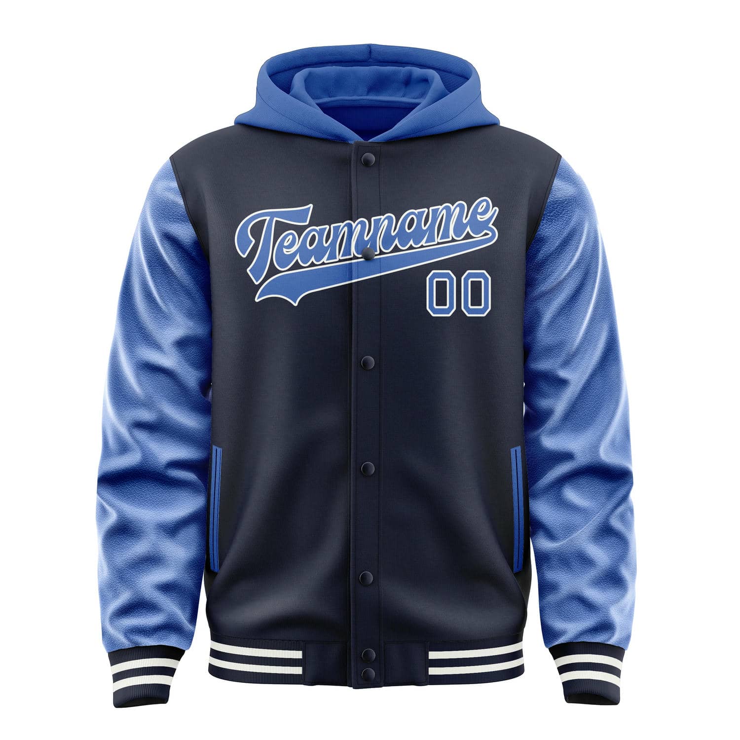 Custom Navy Sky Blue Jacket