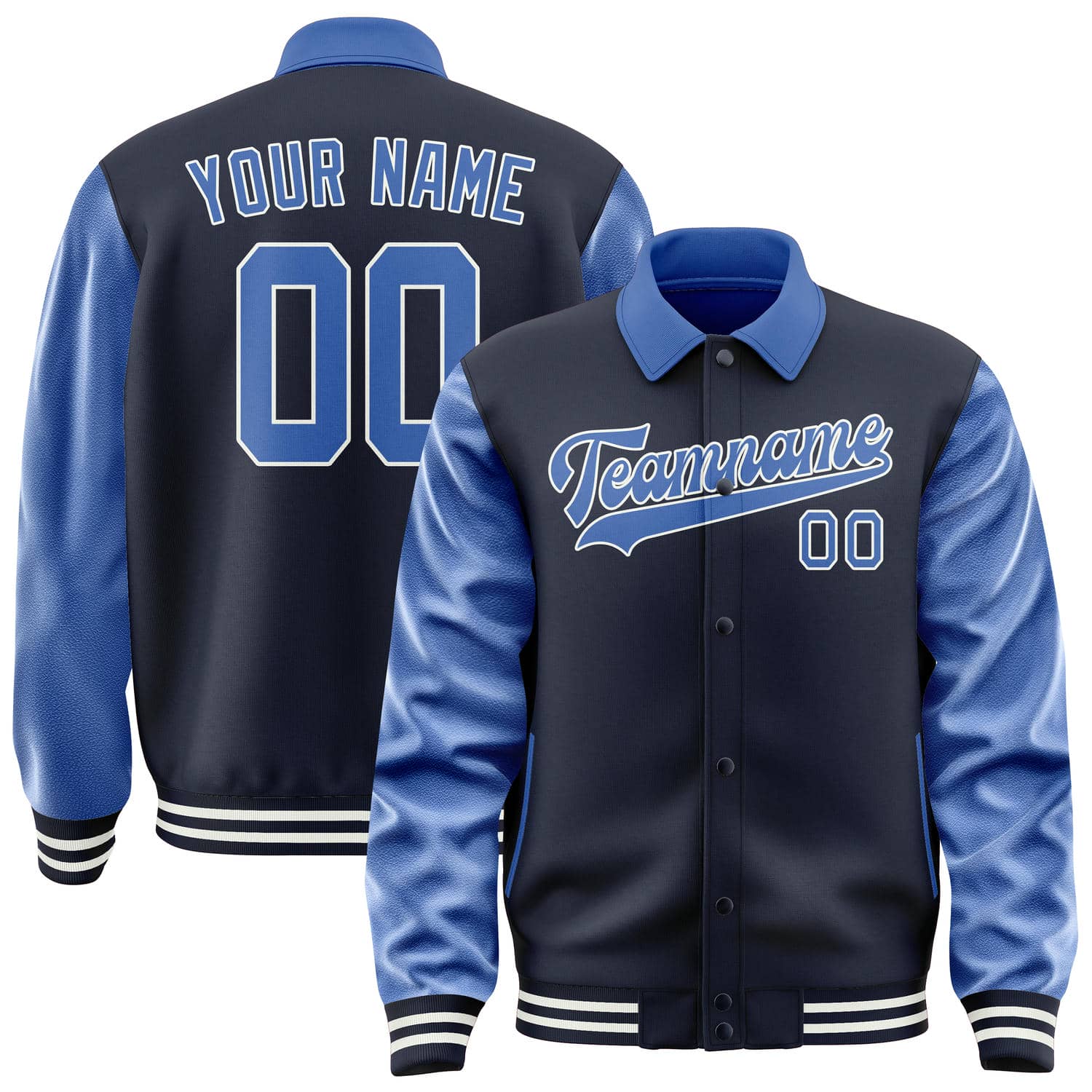 Custom Navy Sky Blue Jacket
