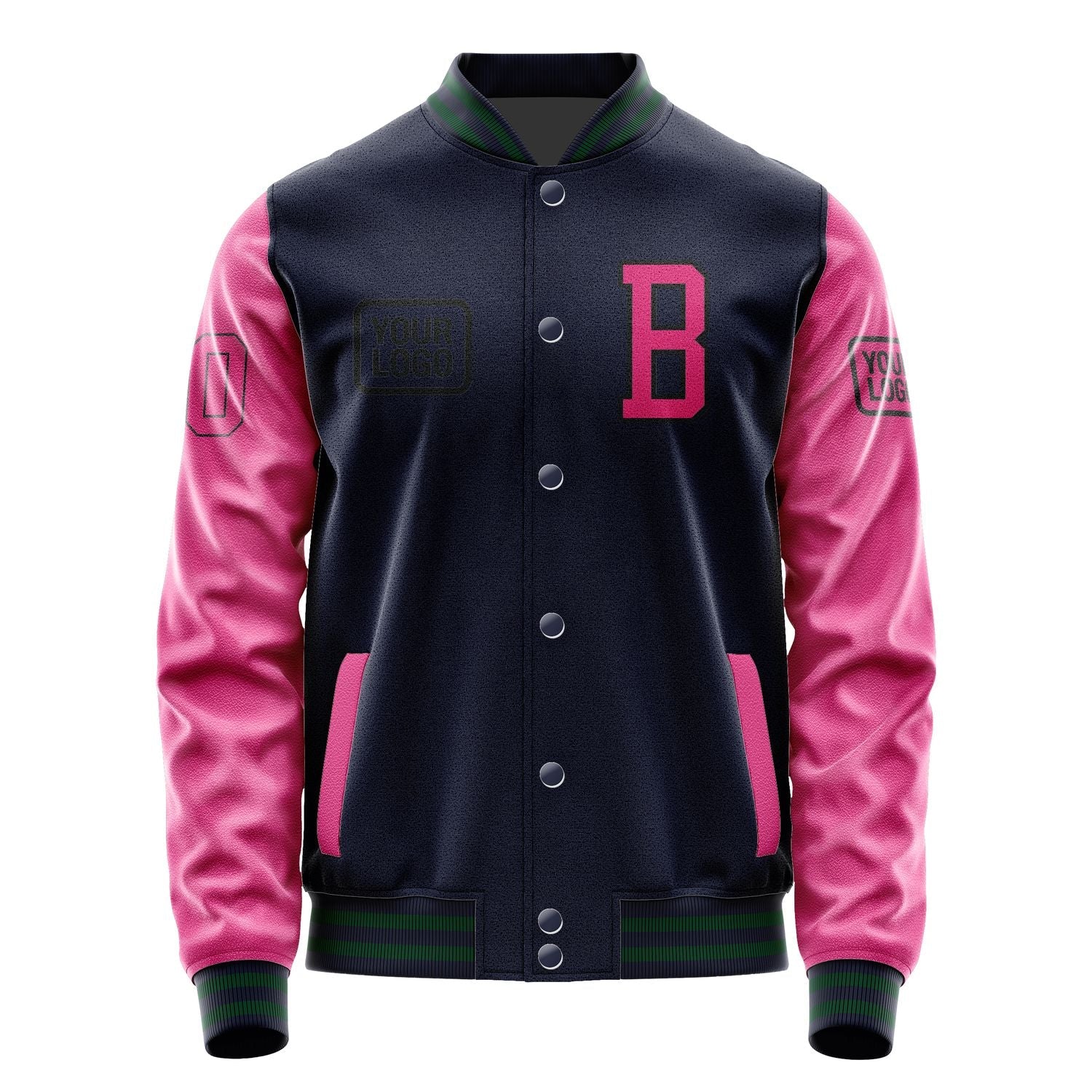 Custom Navy Pink Jacket JA111113110517131317