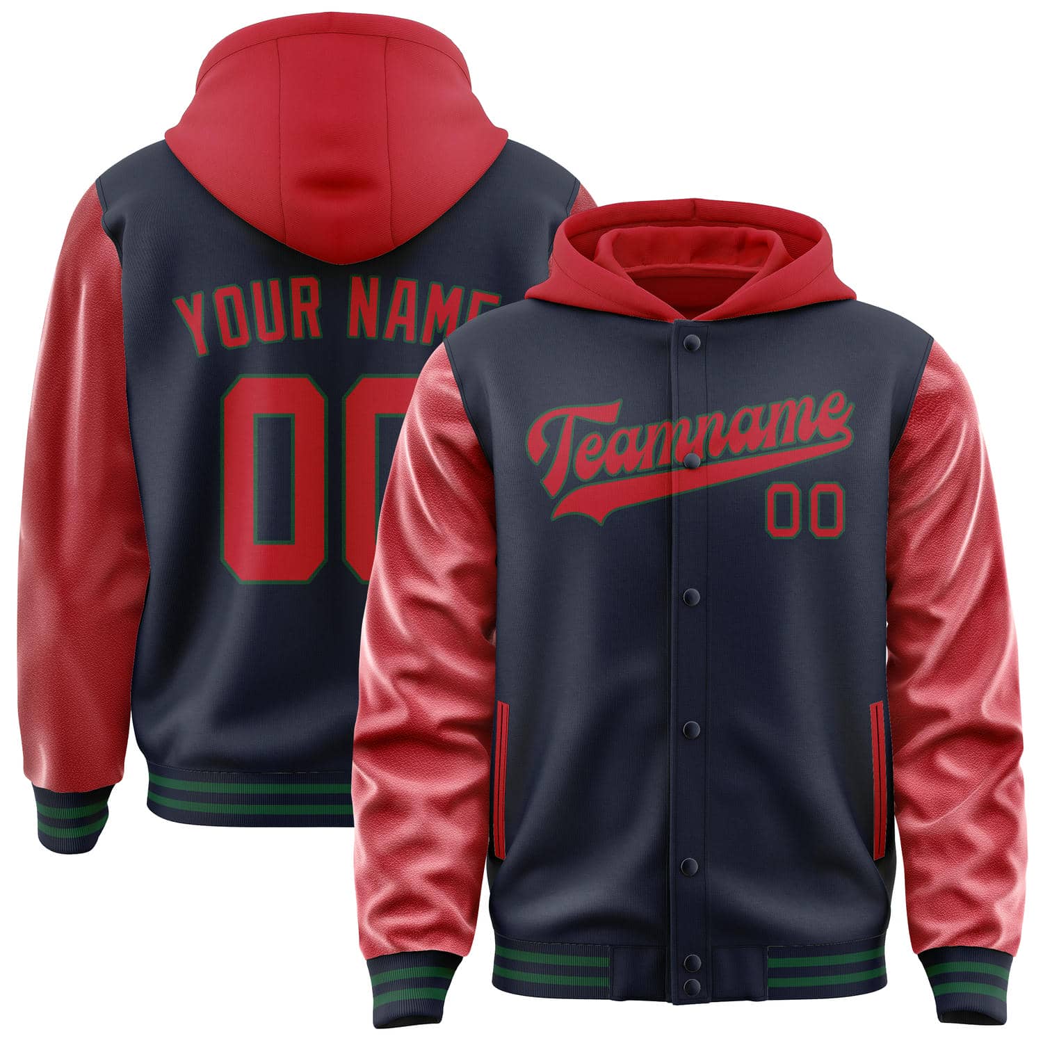 Custom Navy Red Jacket