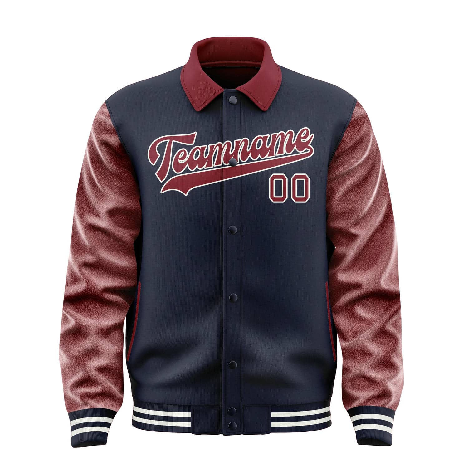 Custom Navy Crimson Red Jacket