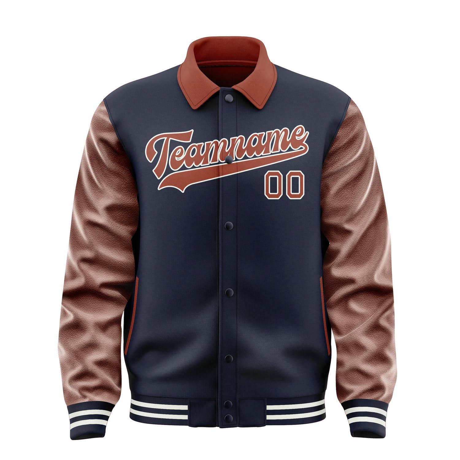 Custom Navy Coral Red Jacket