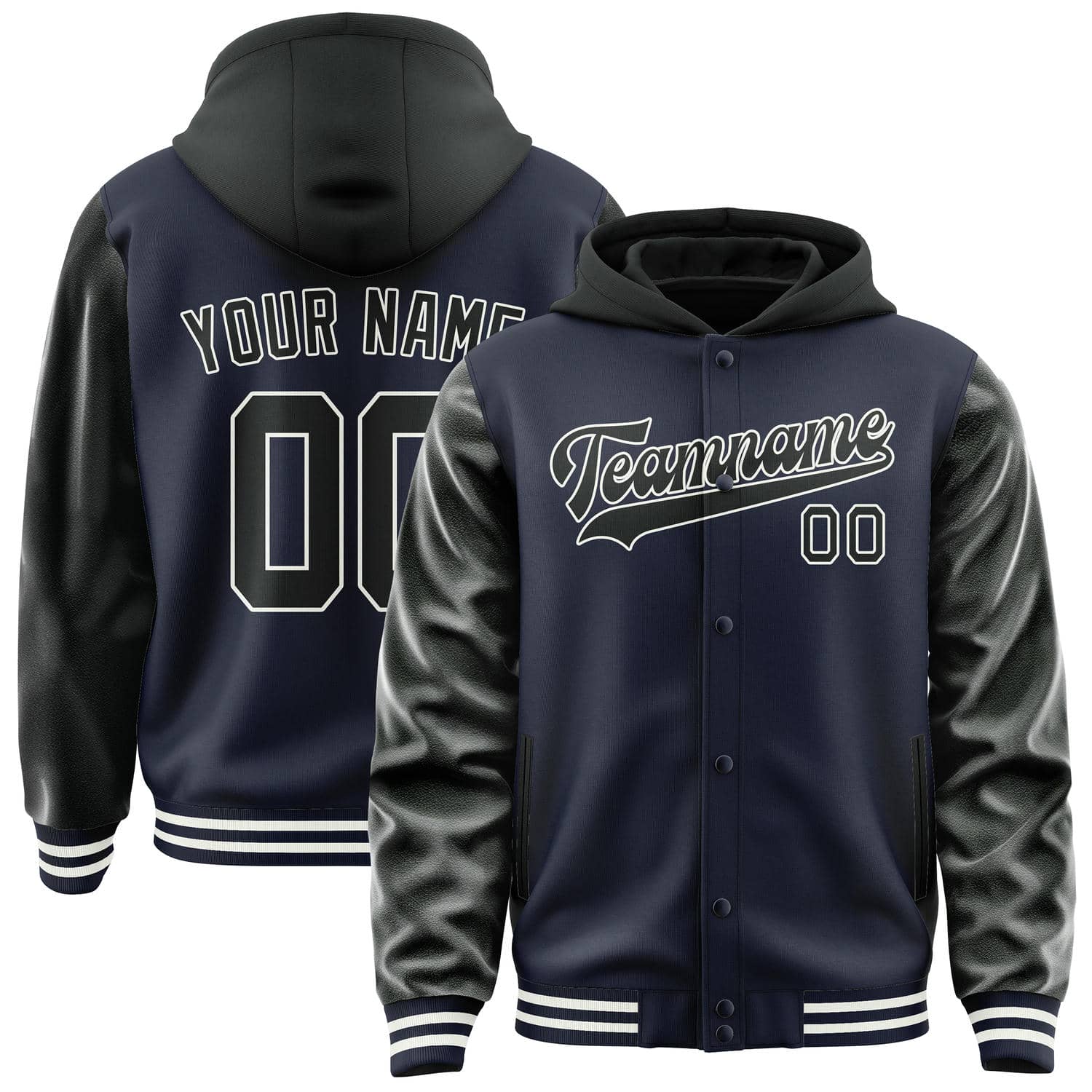 Custom Navy Black Jacket