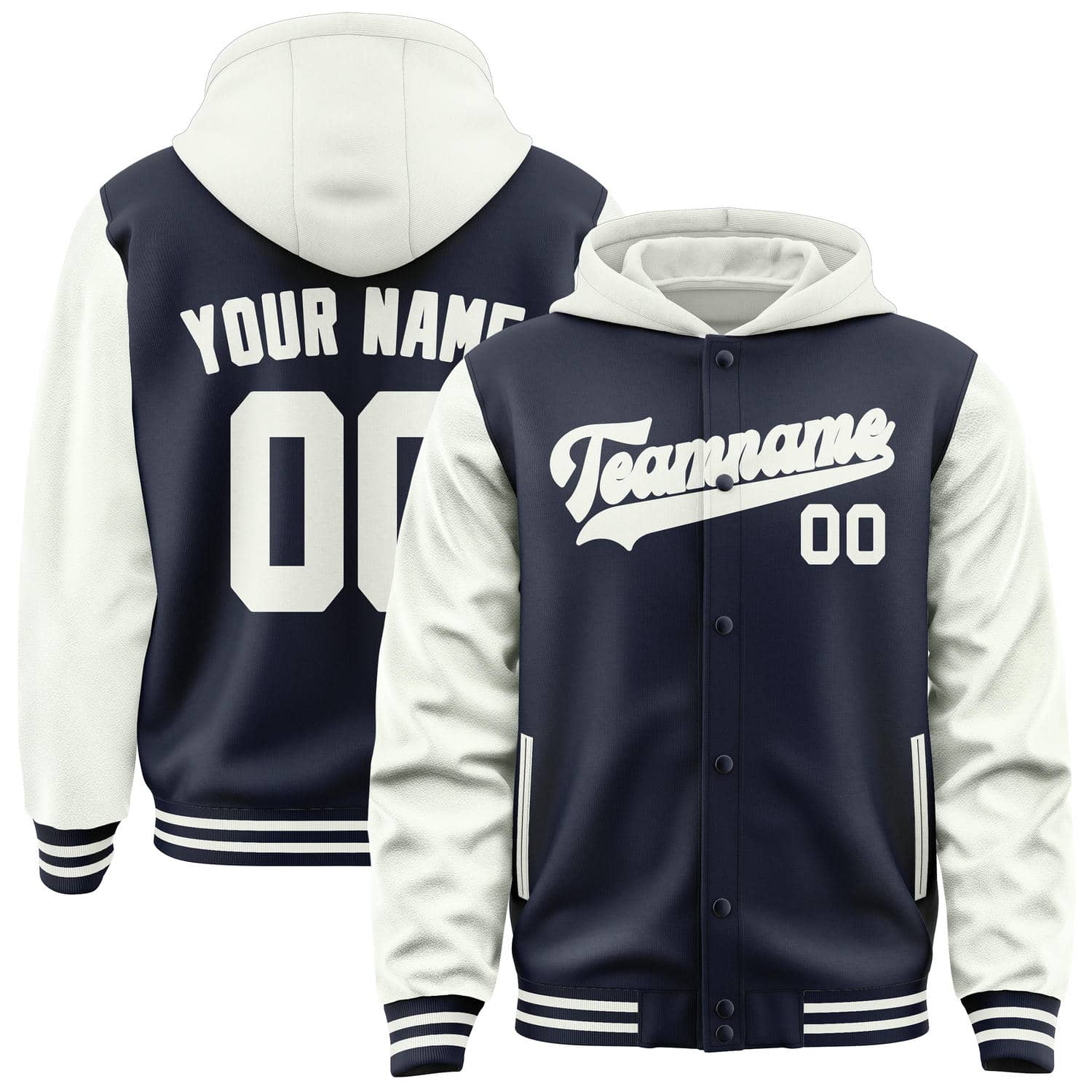 Custom Navy White Jacket