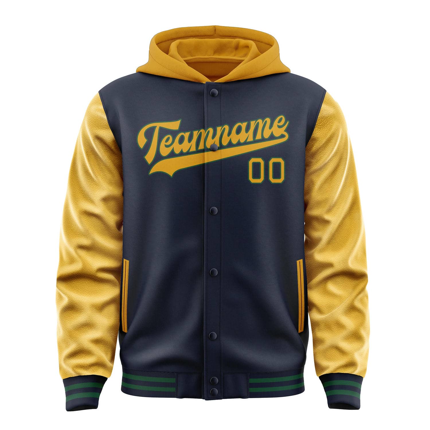 Custom Navy Yellow Jacket