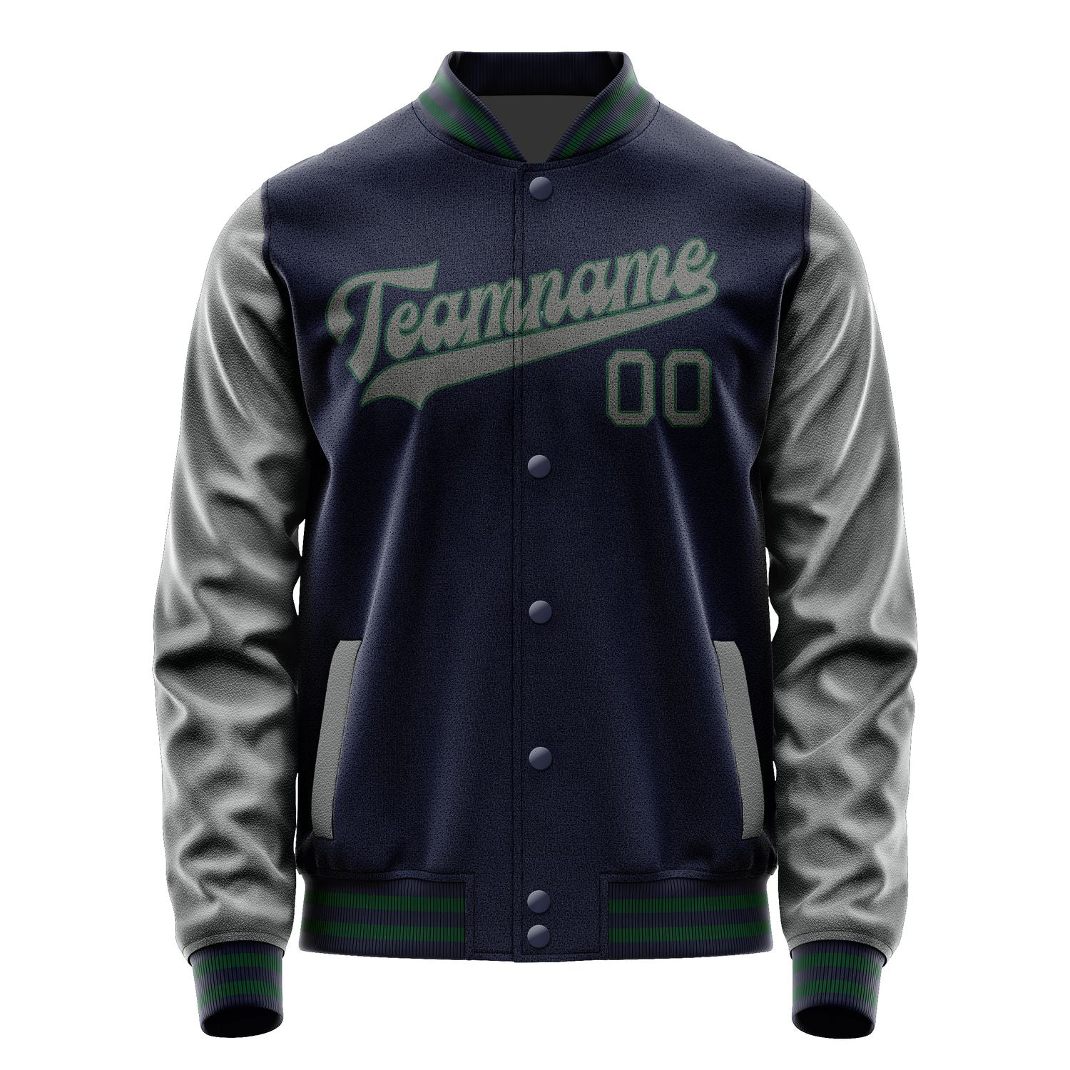 Custom Navy Dark Grey Jacket JA1111201105B30520