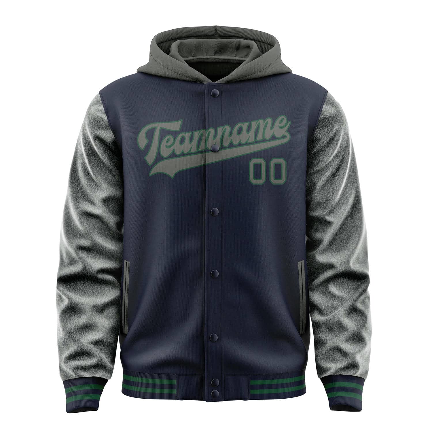 Custom Navy Dark Grey Jacket