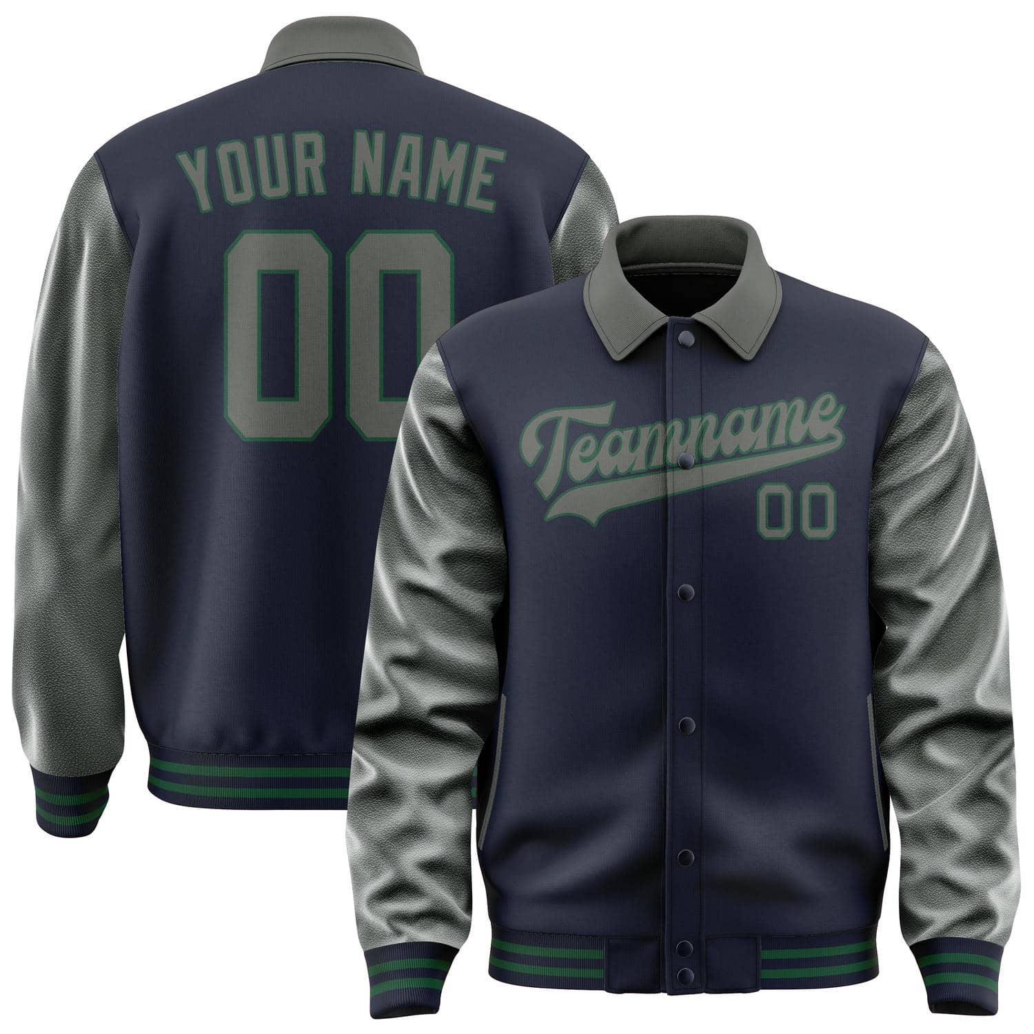 Custom Navy Dark Grey Jacket