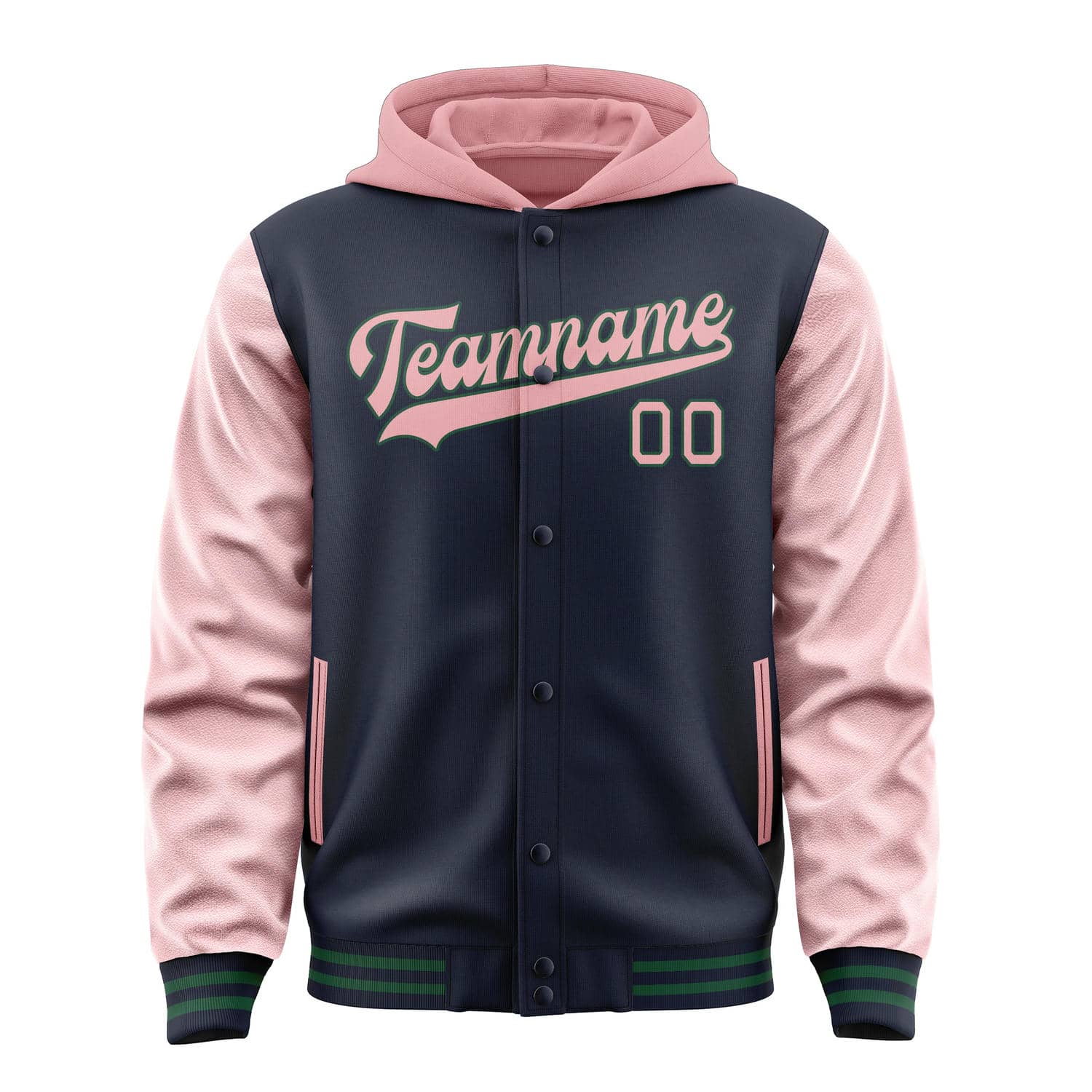 Custom Navy Light Pink Jacket