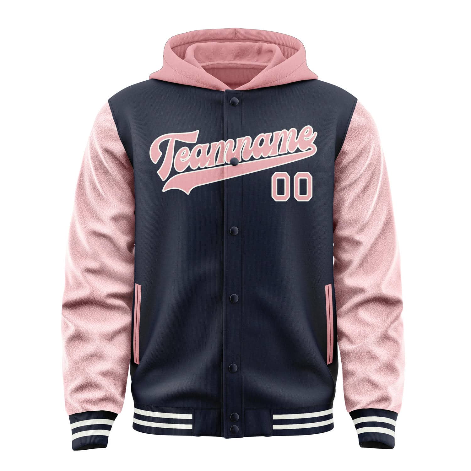 Custom Navy Light Pink Jacket