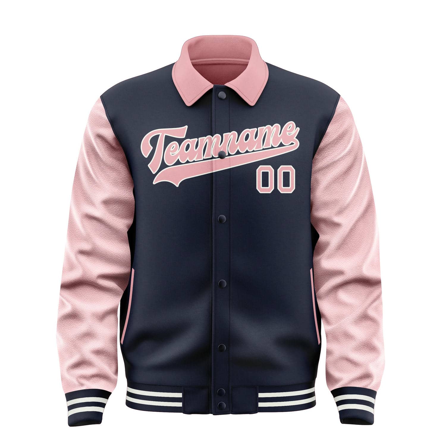 Custom Navy Light Pink Jacket