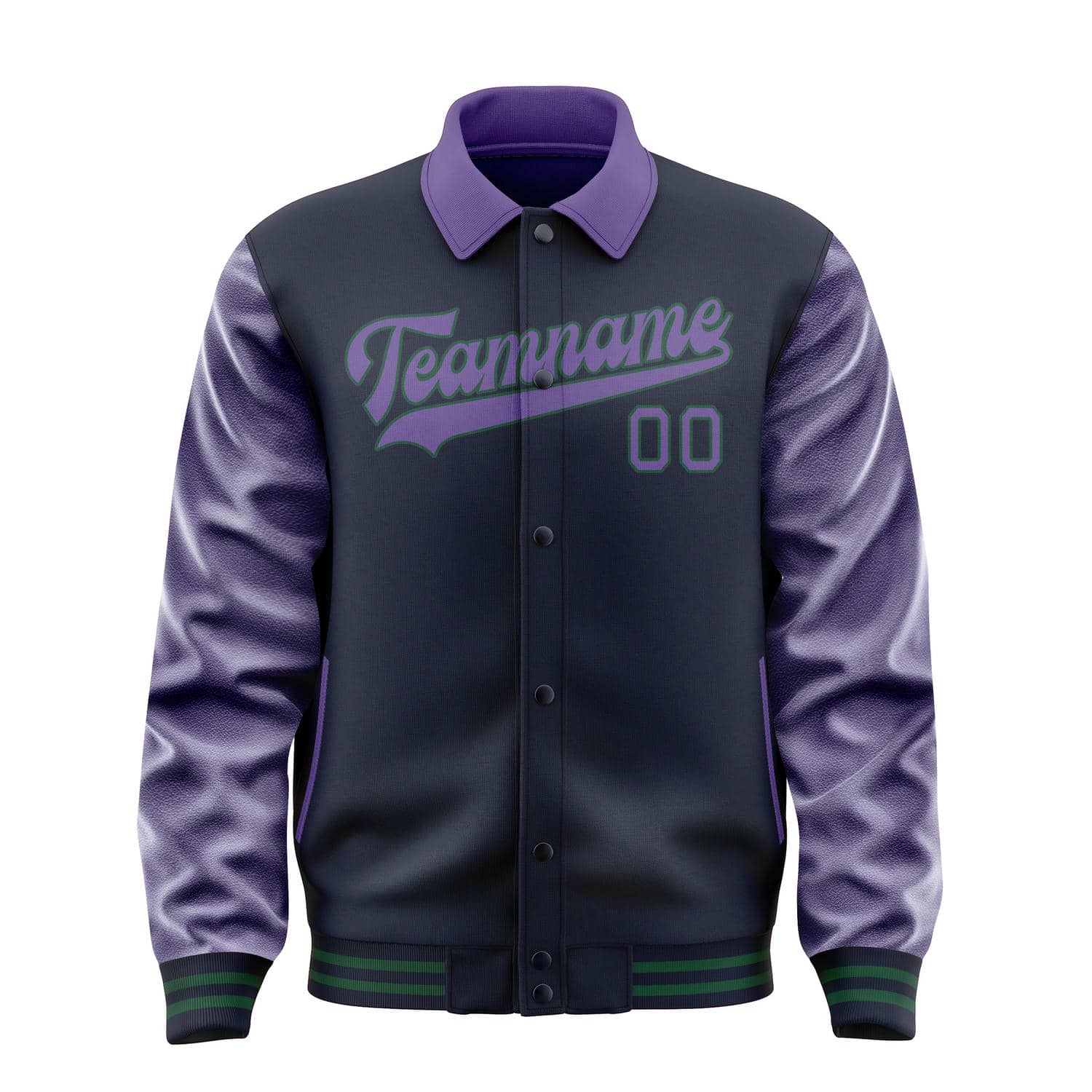 Custom Navy Light Purple Jacket