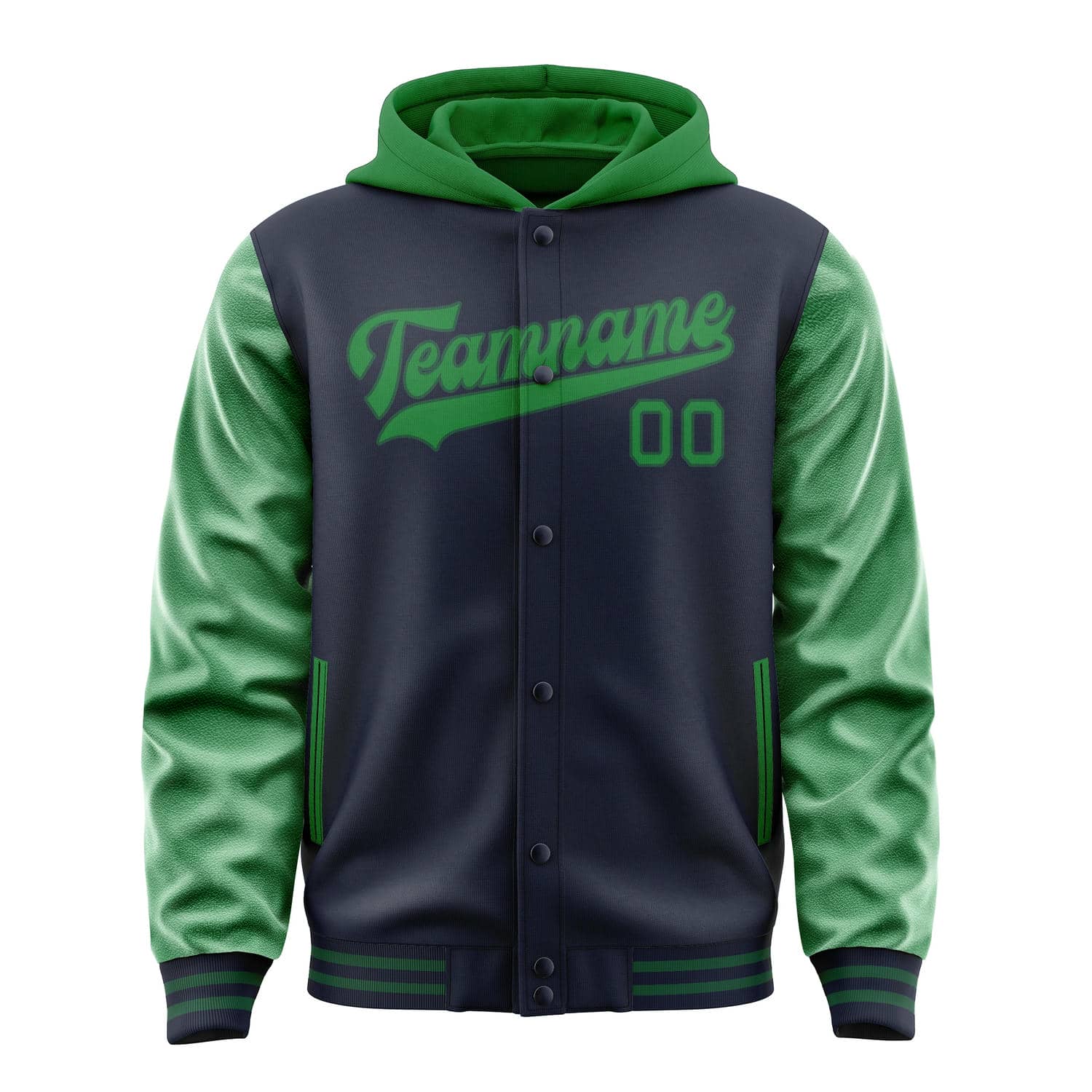 Custom Navy Emerald Green Jacket