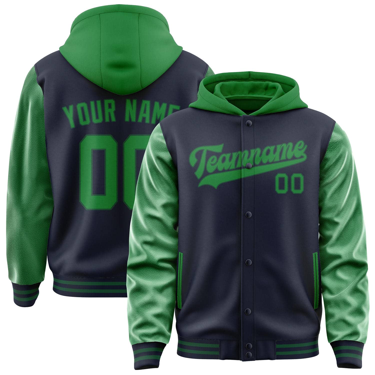 Custom Navy Emerald Green Jacket