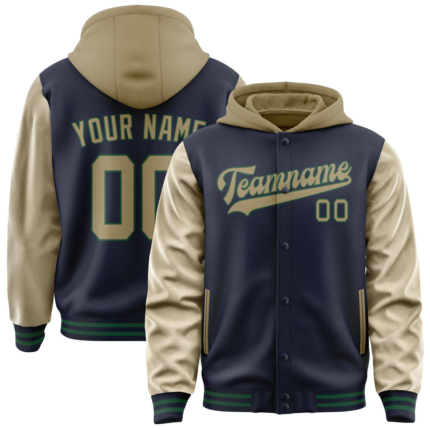Custom Navy Light Khaki Jacket