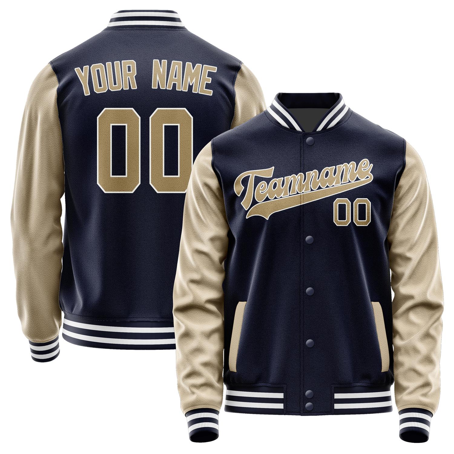 Custom Navy Light Khaki Jacket JA1111251118B31825